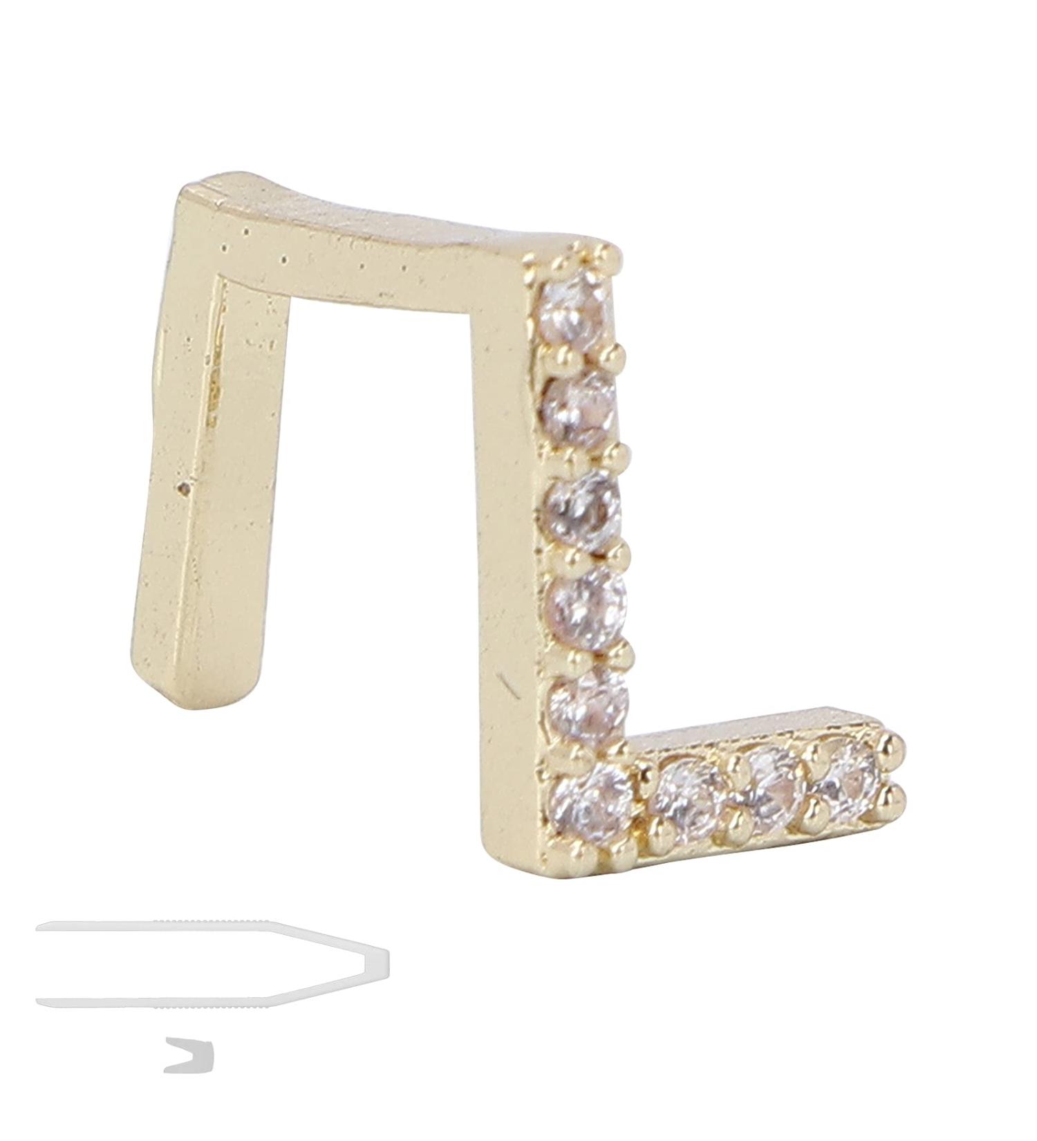Capital Letter Hip Hop Tooth Removable Teeth Brace Decoration Teeth Accessory for Costume Party (Gold) Large Gold - Buy Online on GoSupps.com