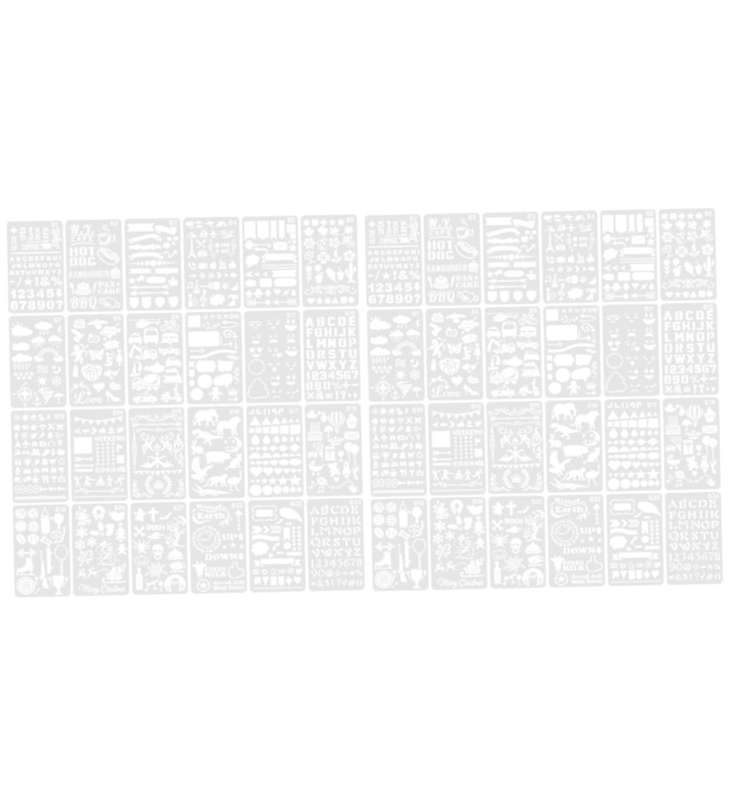 Lurrose Hollow Painting Template 48 Pcs Painting Template Kids Drawing Templates Hollow Lace Ruler Child Drawing Template - Buy Online on GoSupps.com