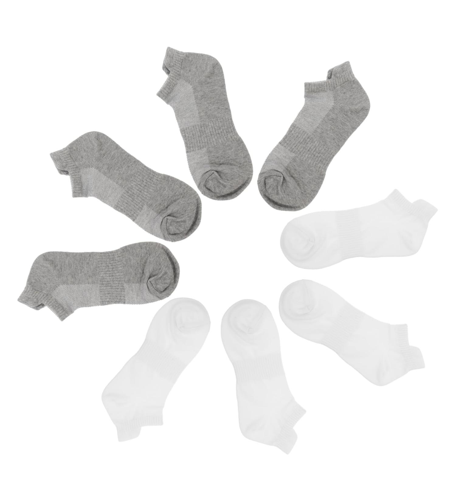 minkissy 4 Pairs Combed Cotton Socks Running Socks All Season Stocking Low-cut Liner Socks Low-cut Liners Socks Unisex Stockings Unisex Socks Breathable Sports Stockings Summer Socks White Grey 21x5x0.3cm - Buy Online on GoSupps.com