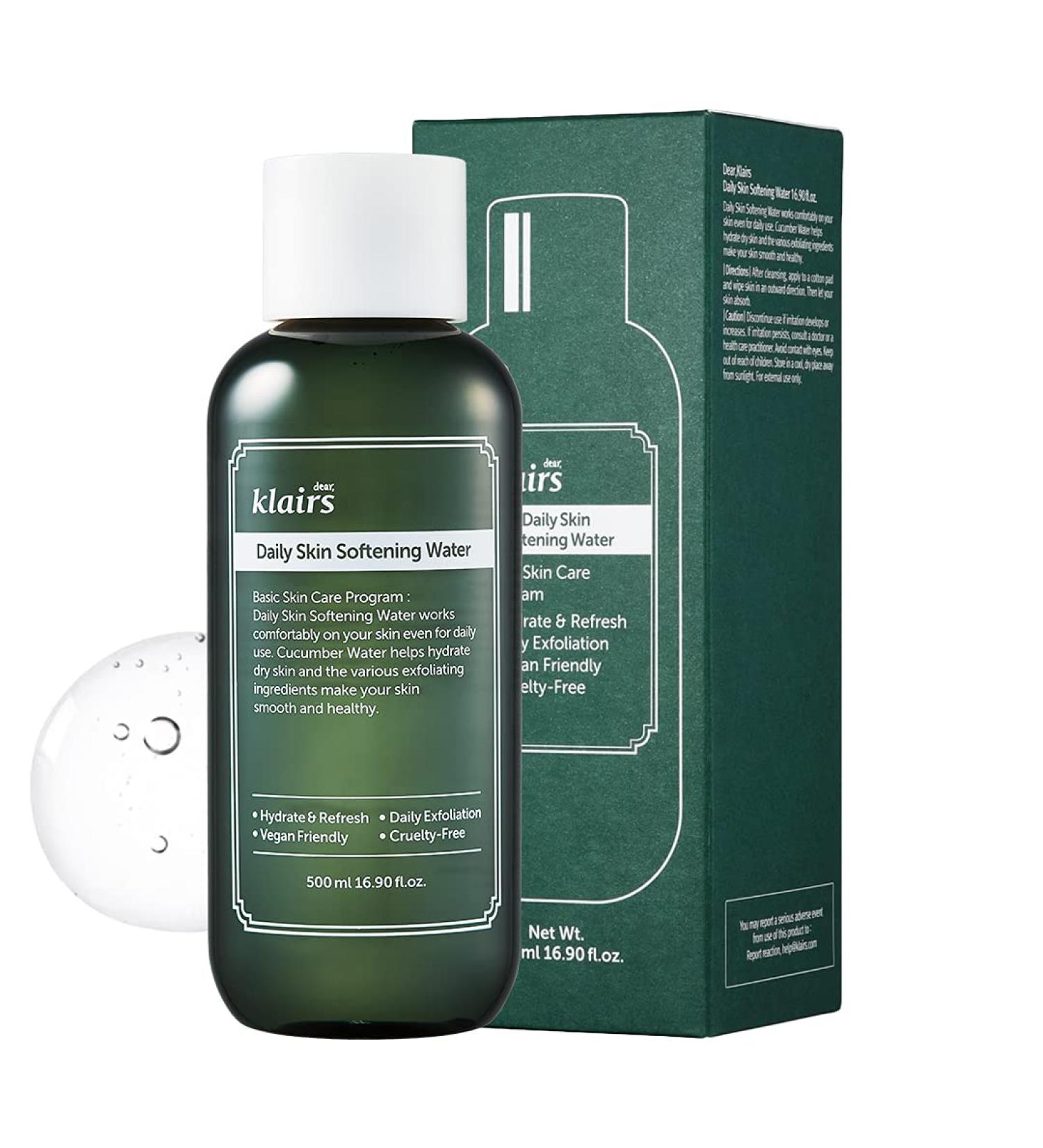 Dear Klairs Daily Skin Softening Water 500ml - Hydrating & Soothing Toner - Buy Online on GoSupps.com