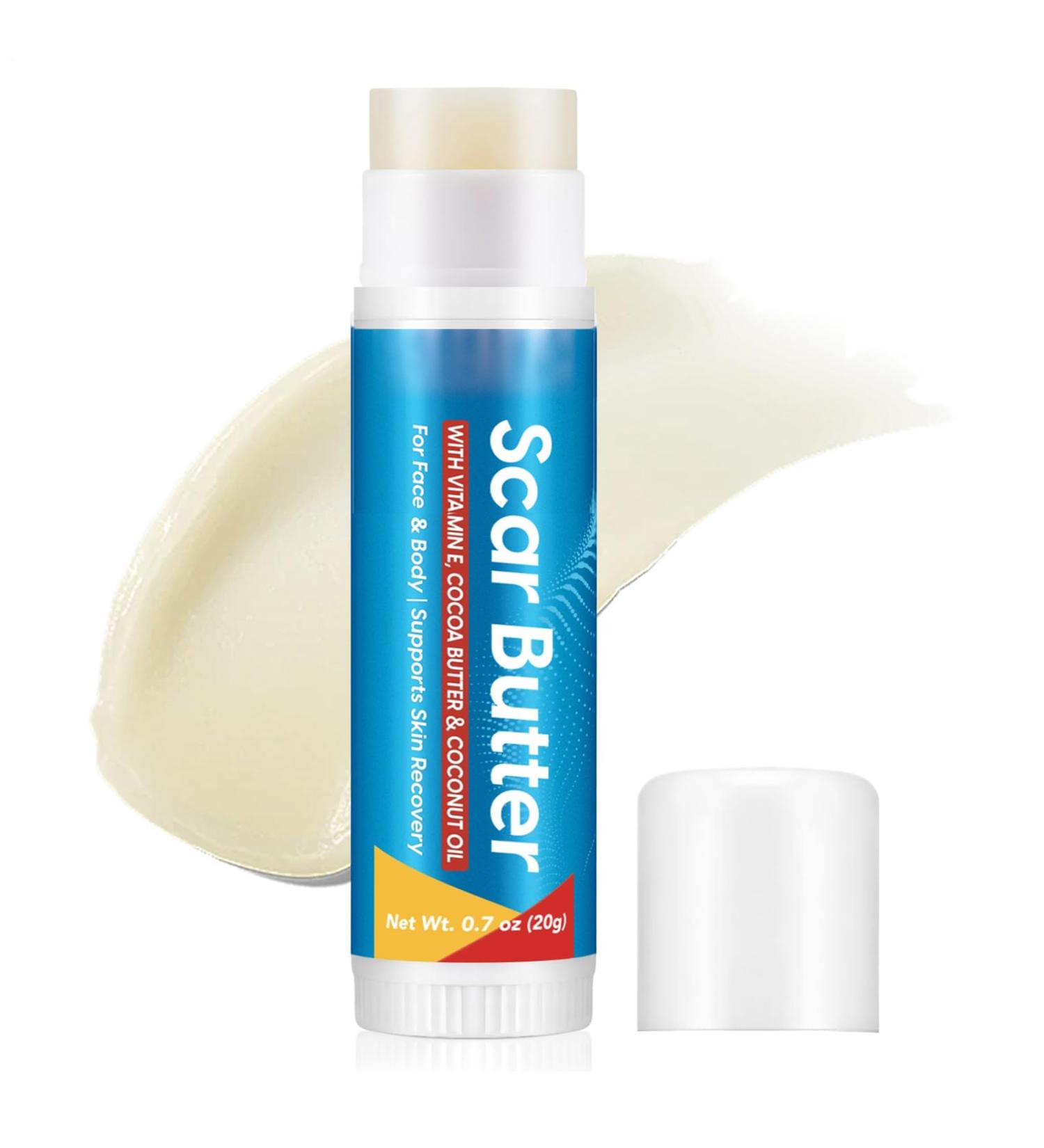 Anti-Scar Cream Light Non-Sticky Nourishing 20g Body Cream Butter Stick for Scars Burn For Hands Legs Knees Neck Burn Buttons Women Face Body - Buy Online on GoSupps.com