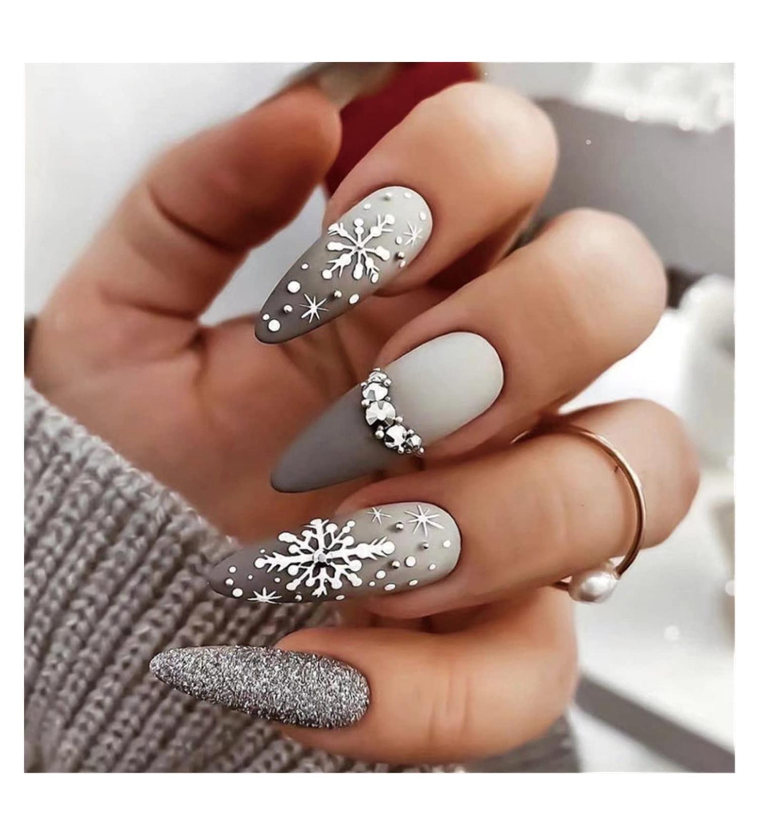 Fake Nail Tips Rhinestones False Nails Set DIY Party Manicure - Buy Online on GoSupps.com