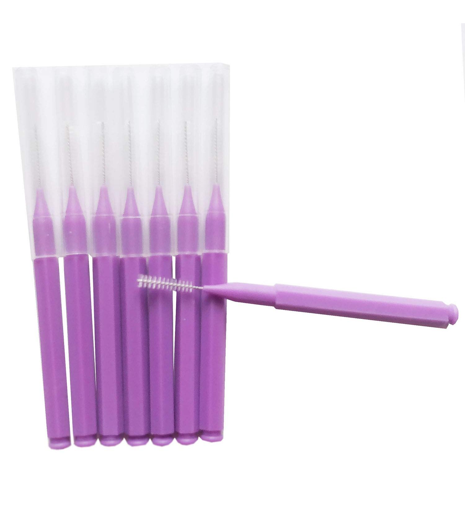 Gaoominy 8pcs Dental Floss Set - Soft Interdental Brushes & Toothpicks for Oral Hygiene | Effective Teeth Cleaning & Oral Care in Purple - Buy Online on GoSupps.com