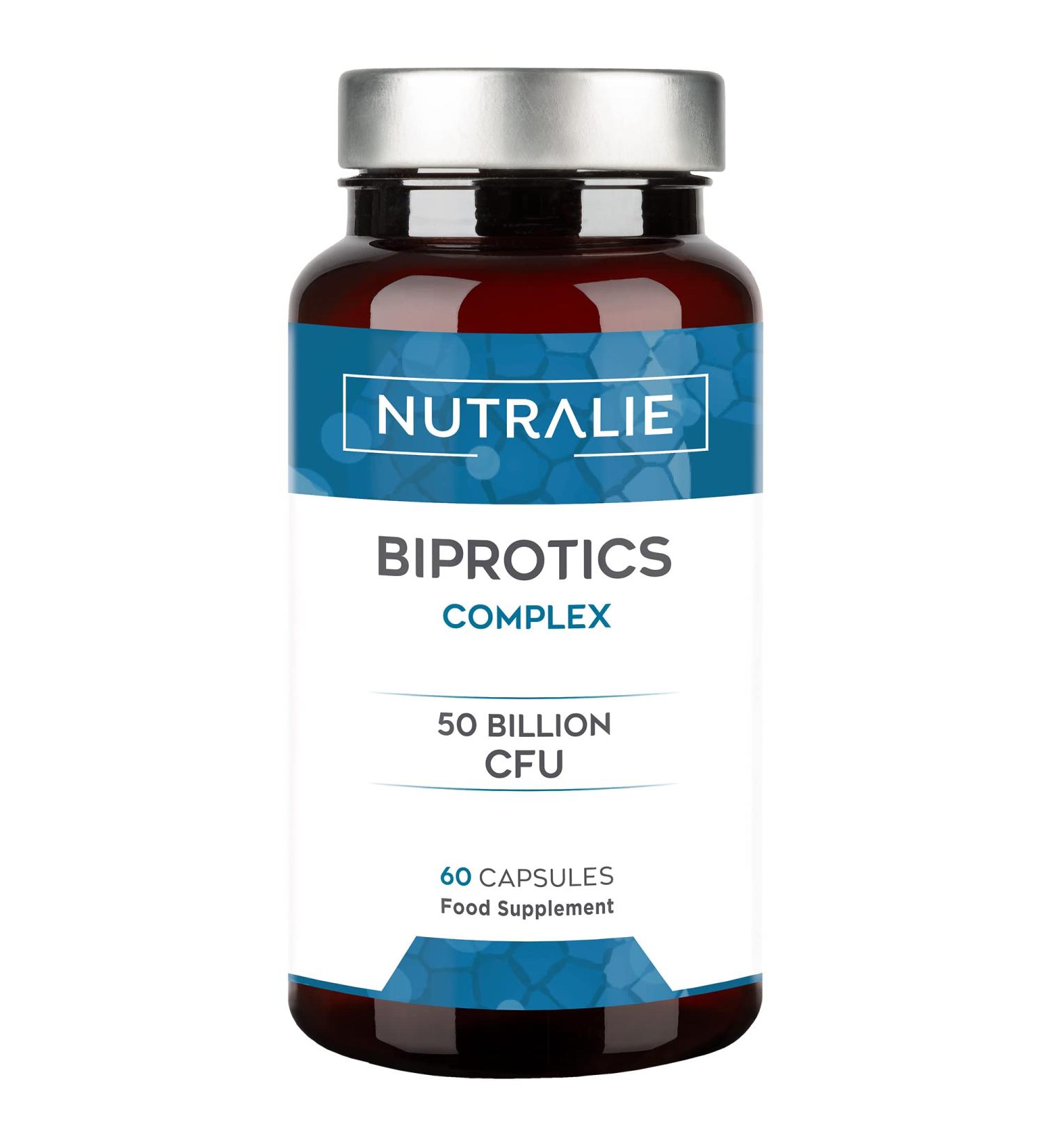 Biprotics 50 Billion CFU's | 10 Natural Strains for Defenses and Intestinal Flora | 60 Gastroresistant Capsules for Better Absorption - Nutralie - Buy Online on GoSupps.com