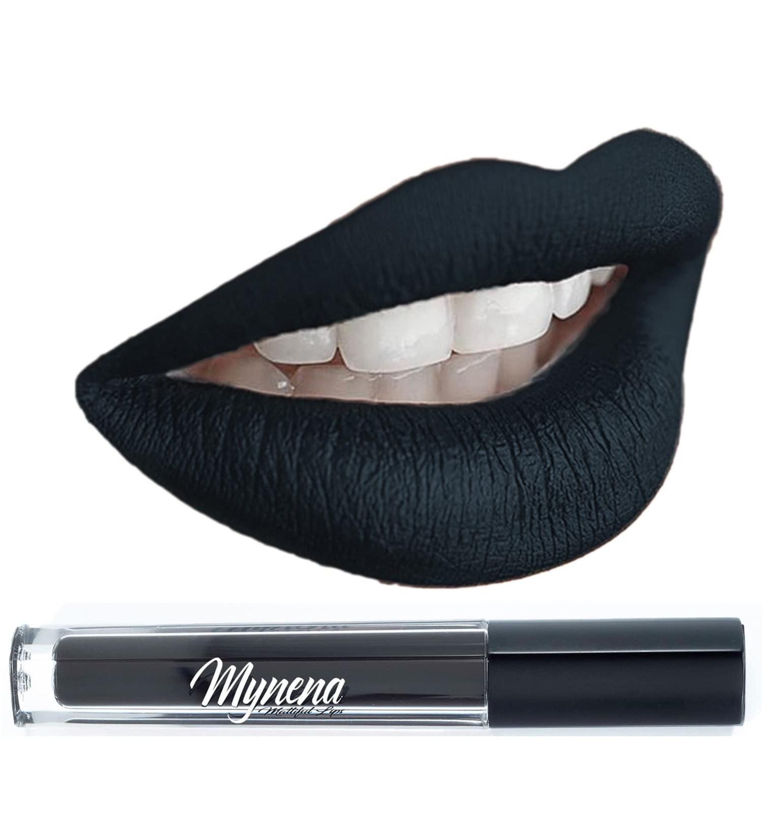 Black Matte Lipstick - Lightweight, Velvet Smooth Finish, Long Lasting & Waterproof - Buy Online on GoSupps.com