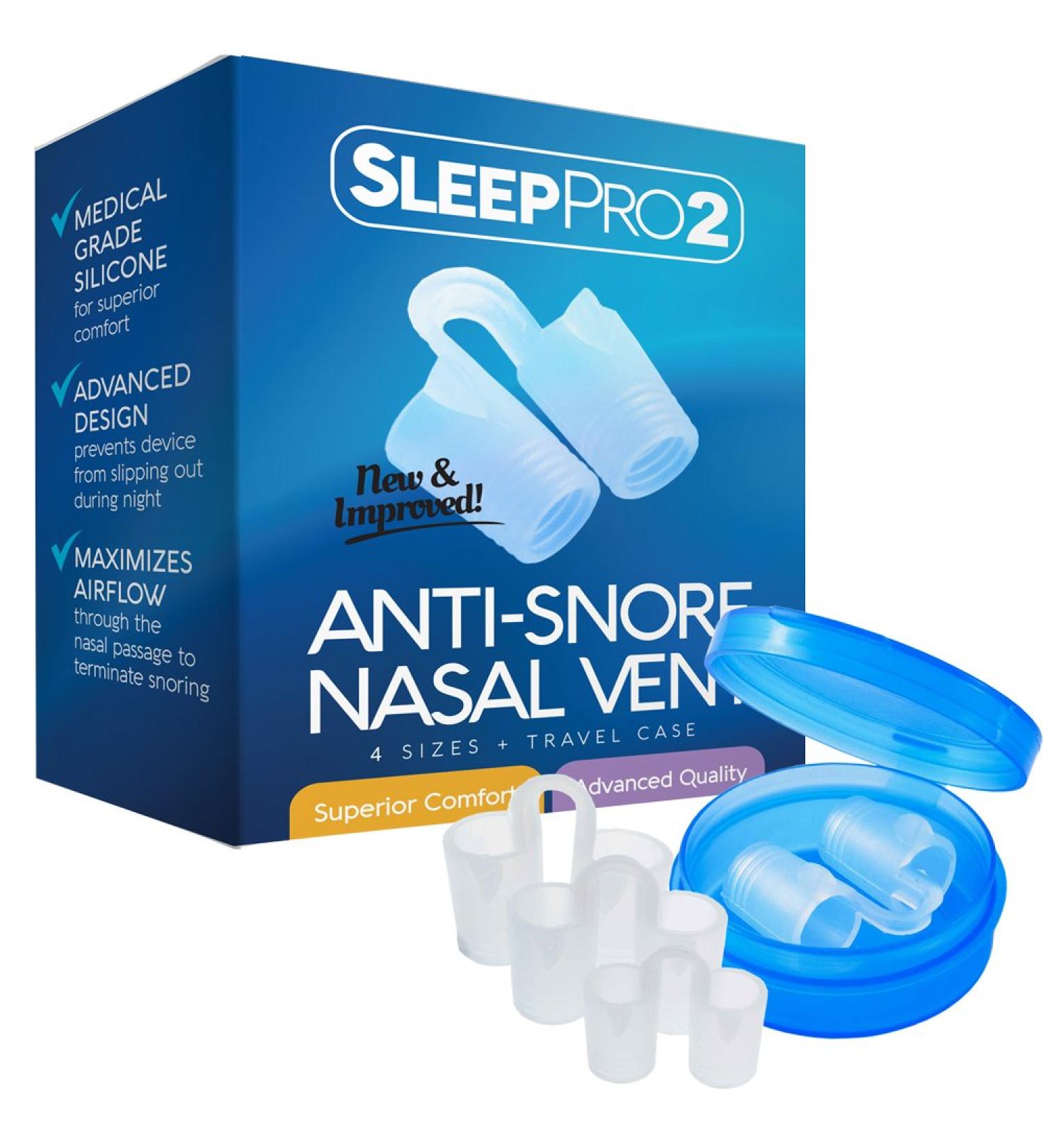 SleepPro Anti Snoring Nose Vents - Set of 4 Snore Stopper Nasal Dilators for Better Sleep | Snoring Solution in 4 Sizes - Buy Online on GoSupps.com