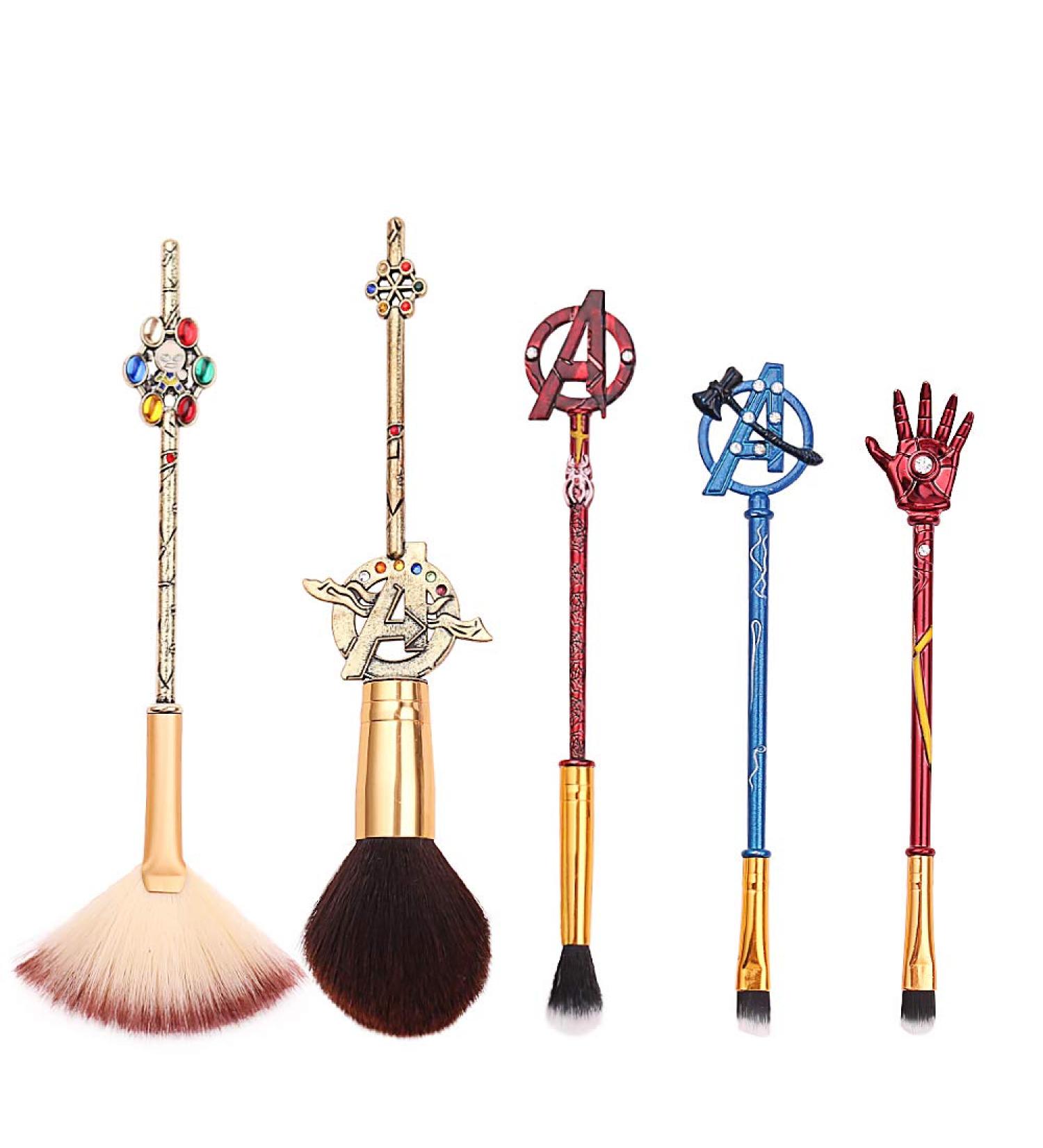 5Pcs Classical Movie Makeup Brushes - Professional Cosmetic Brushes Kit - Buy Online on GoSupps.com