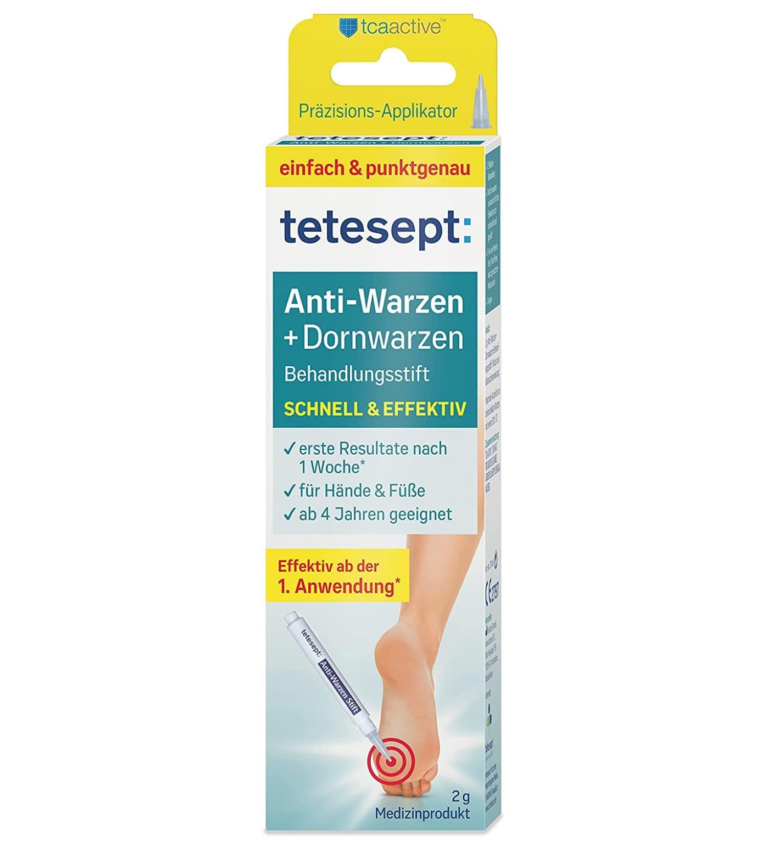 Tetesept Anti-Warts Treatment Pen - Fast & Effective Wart Removal for Hands & Feet - 2g - Buy Online on GoSupps.com