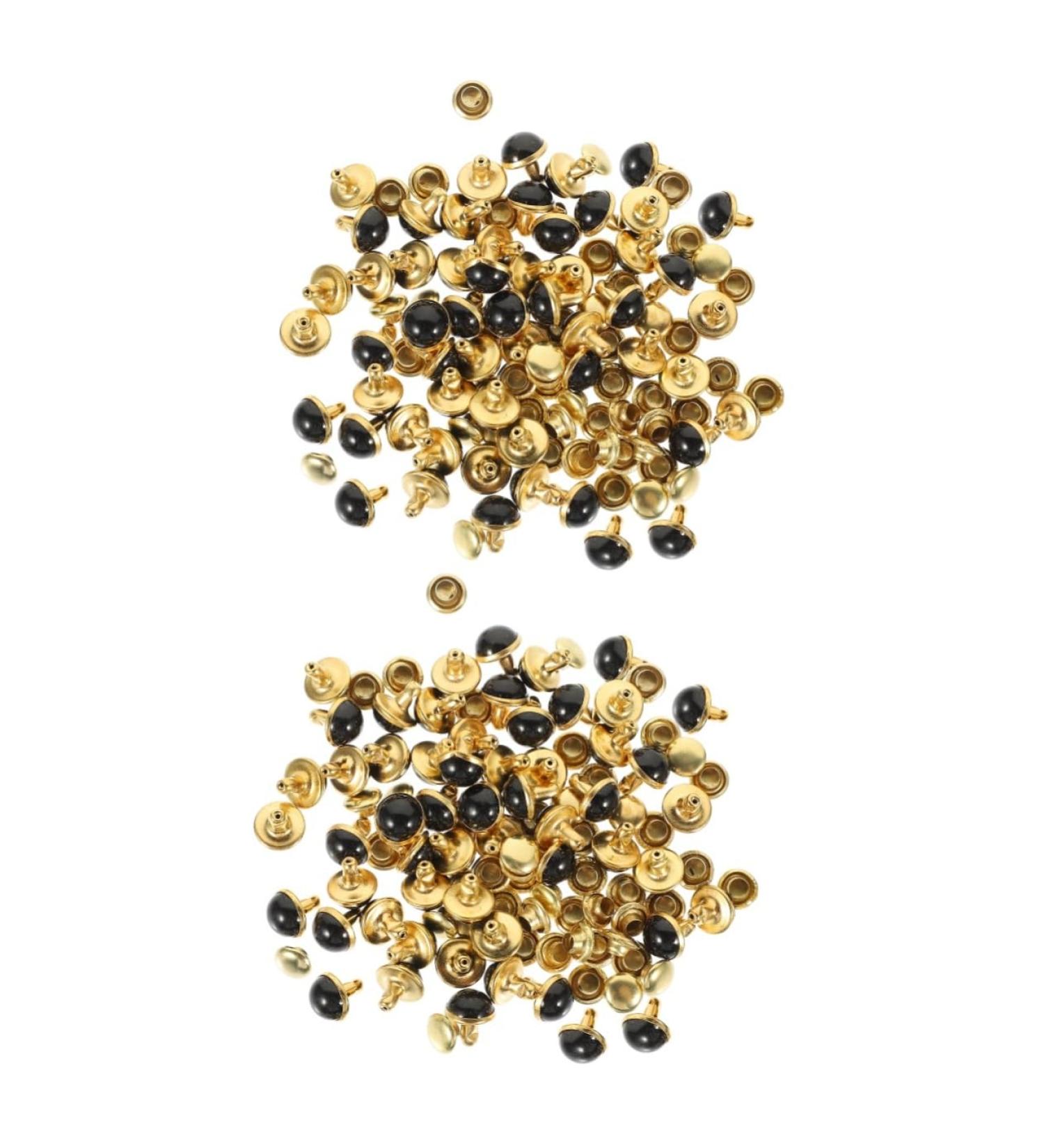 NUOBESTY 100 pcs Accessories Kit DIY Stud Rivets for Crafts Shoe Rivet Studs Bag Turquoise Craft Clothing 0.9X0.7cmx2pcs Blackx2pcs - Buy Online on GoSupps.com