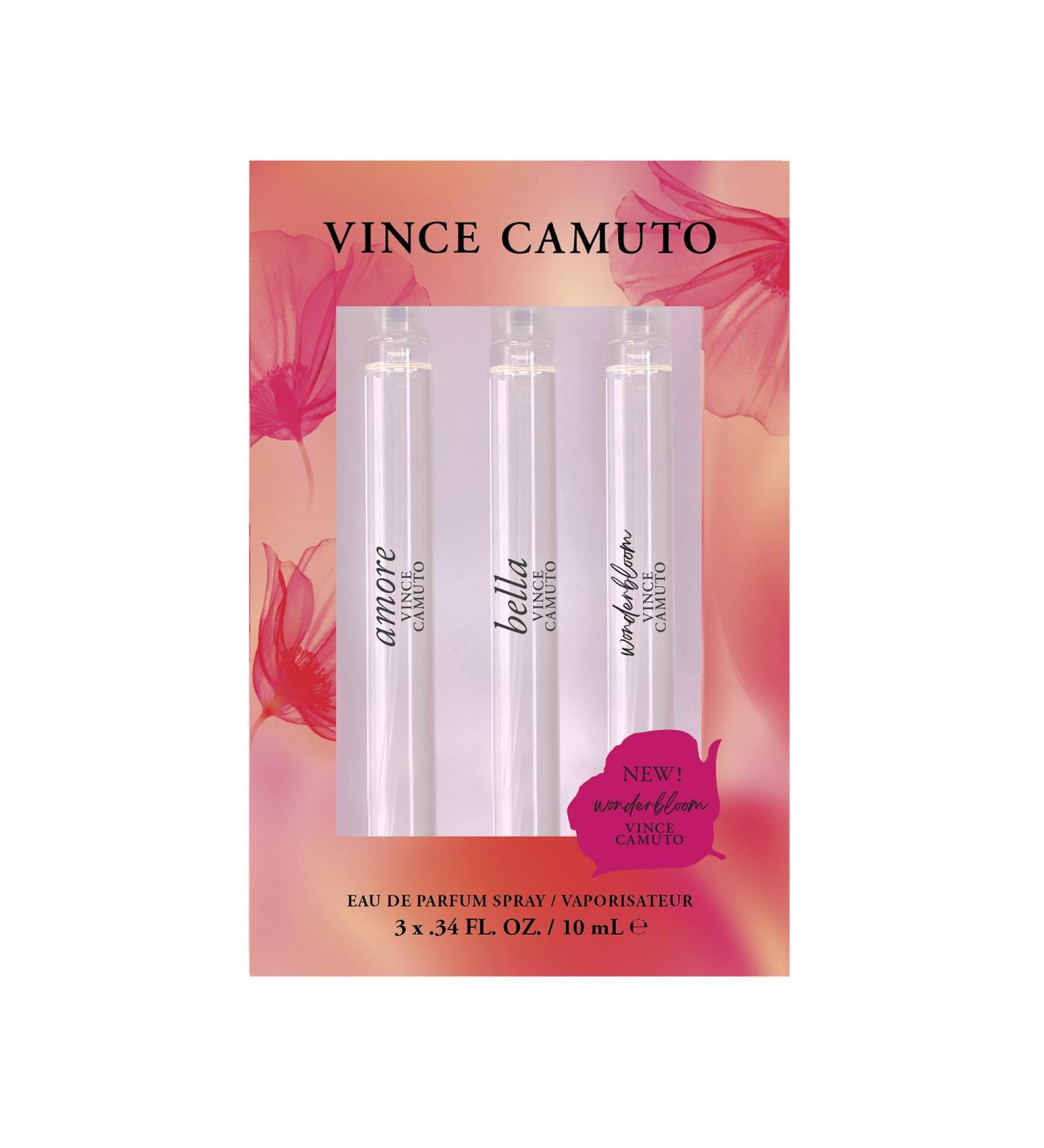 Vince Camuto Wonderbloom Eau De Parfum Perfume for Women Notes of White Freesia Pear Leaves Sandalwood Coffret 3 PC Gift Set