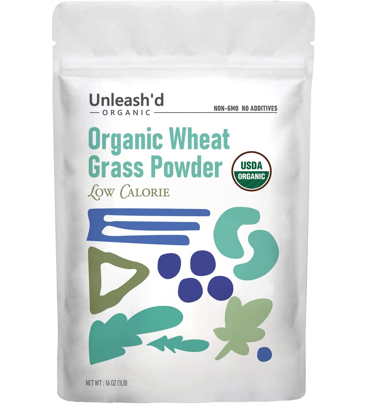 Organic Wheatgrass Powder 1 LB - Green Superfood for Smoothies and Salads - 16 OZ of Immune-Boosting Vitamins, Fibers, and Minerals - Vegan Friendly - Buy Online on GoSupps.com