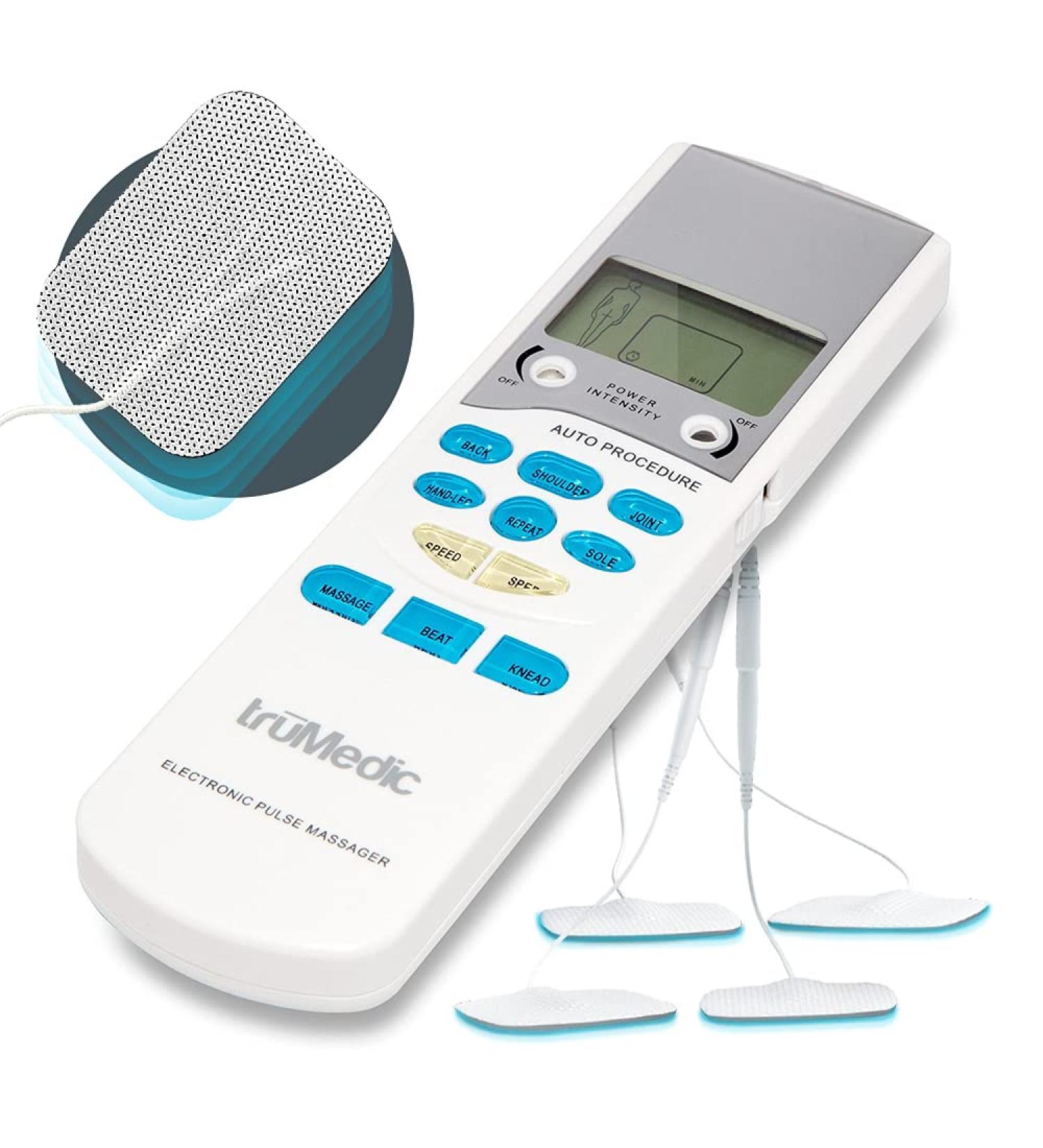 TruMedic TENS Unit & Electrode Pads - Relief for Muscle Pain Soreness and Tightness | Electrotherapy Pain Management - Buy Online on GoSupps.com