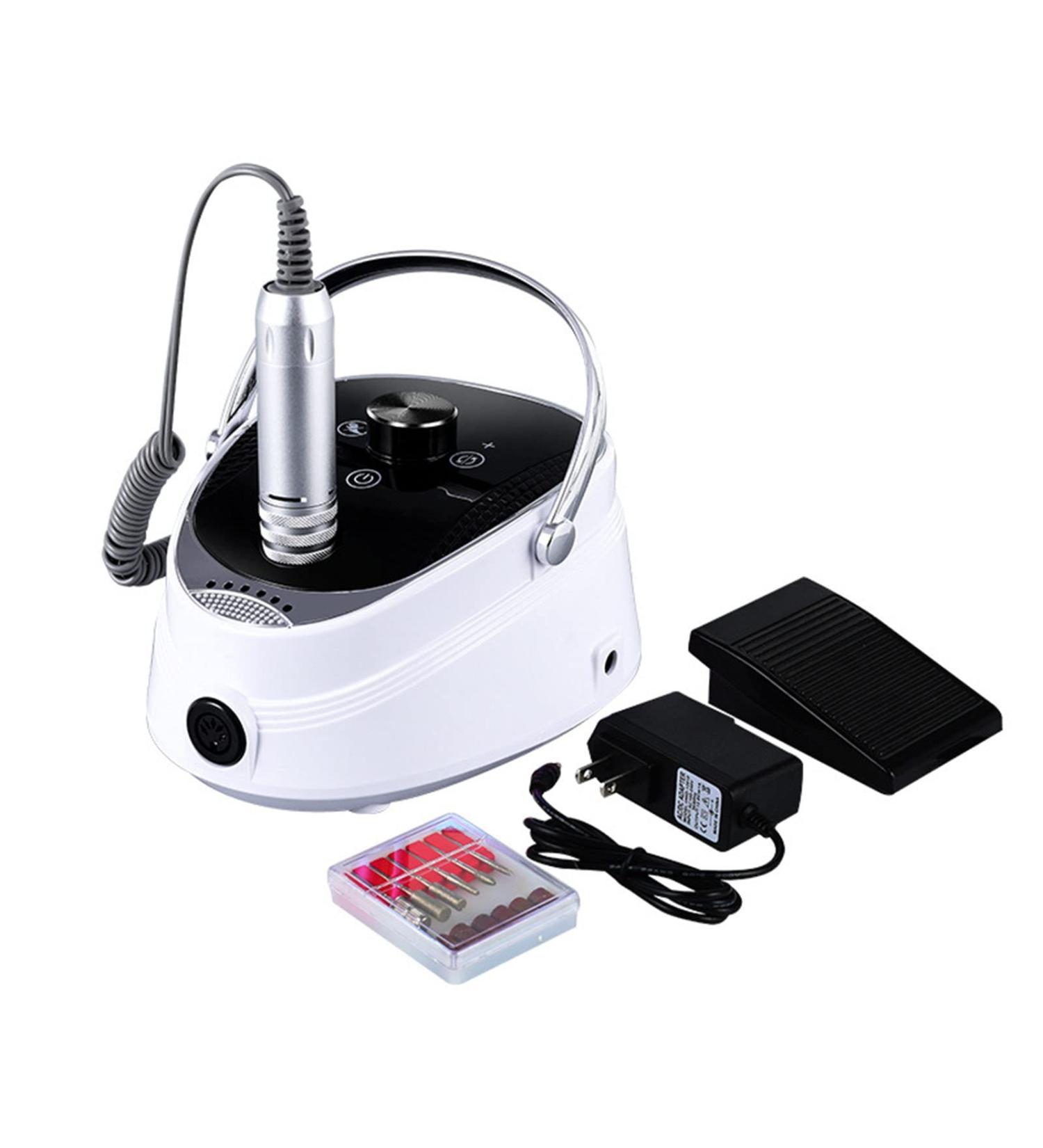 CYzpf Electric Nail Drill Professional Portable Manicure Pedicure File with Nail Drill Bits for Shaping Polishing Removing Acrylic Gel Nails White One Size - Buy Online on GoSupps.com