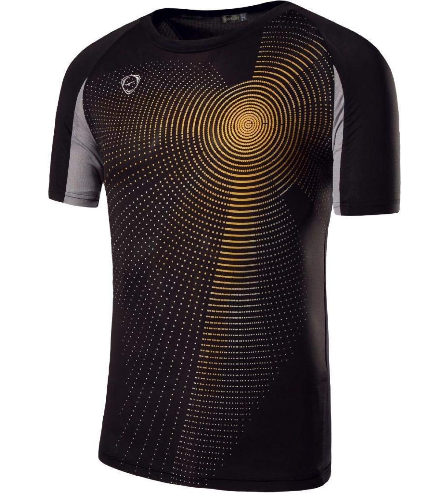 Sportides Men's Short Sleeve Dry Fit Sport Tee Shirt LSL133 - Large, Black - Buy Online on GoSupps.com