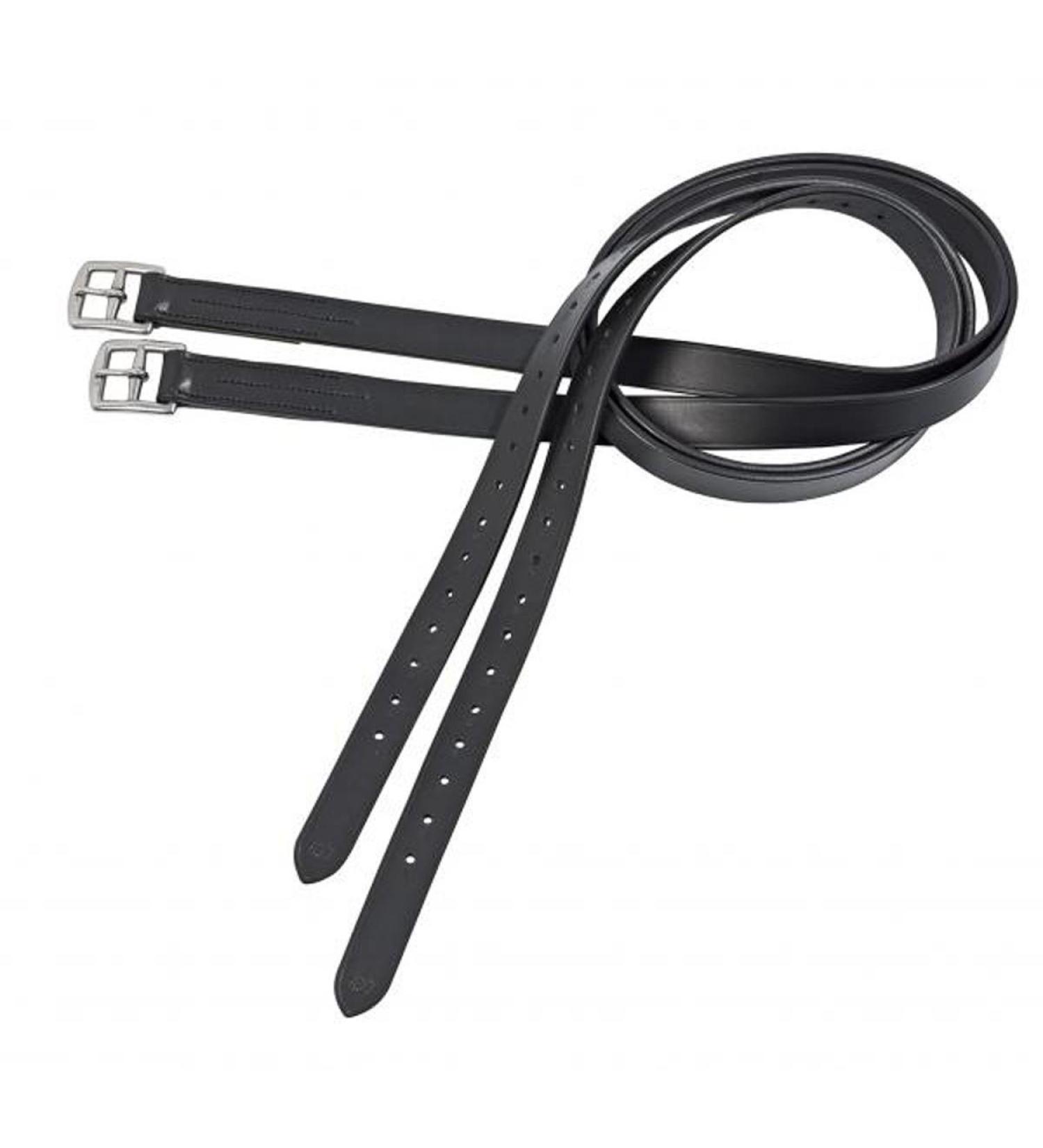 Stirrup leathers Advanced-Curved black fitting: stainless steel length 140 cm
