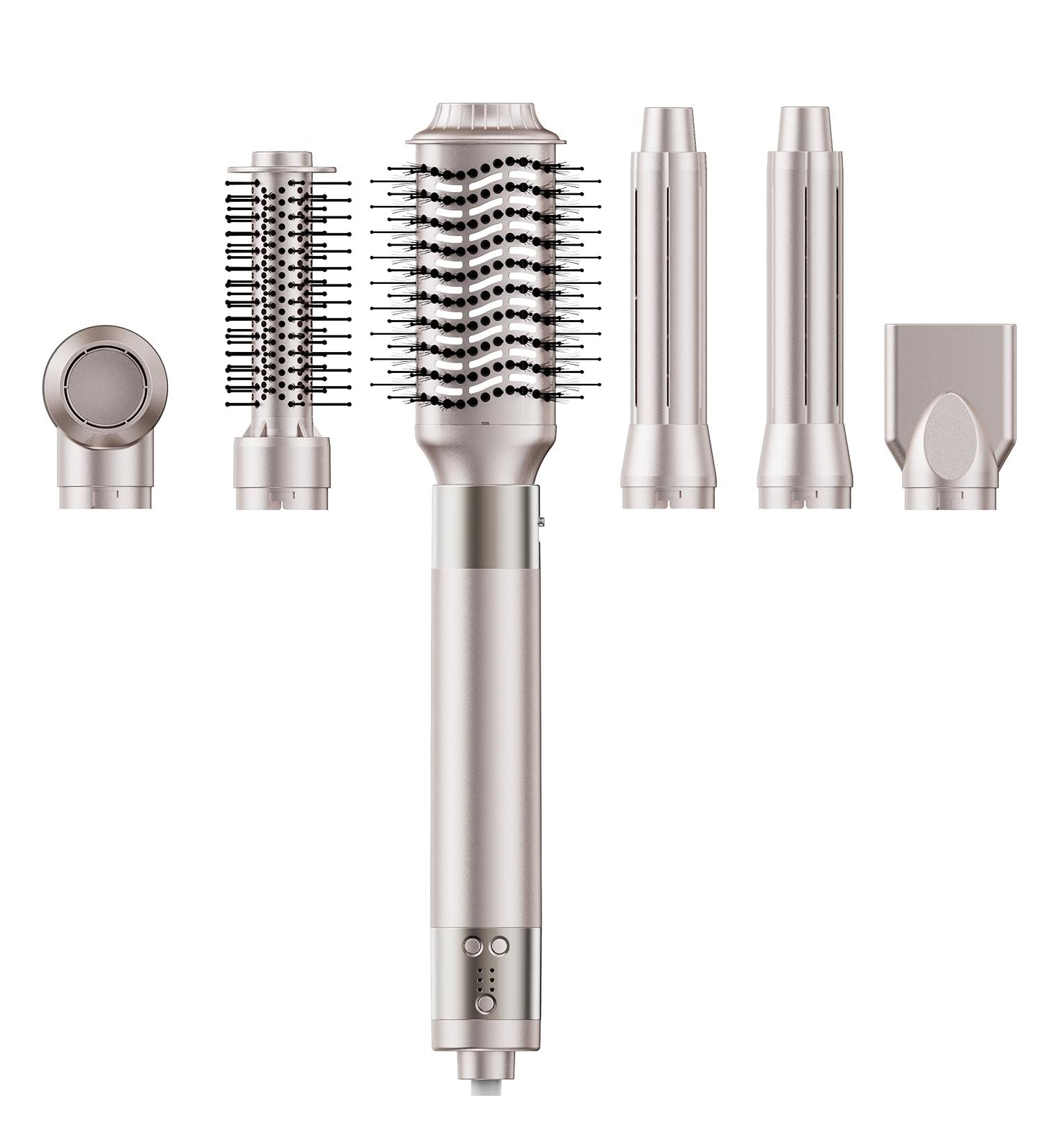 500 Million Negative Ions Hair Dryer Brush 6-in-1 | 140 000 RPM Professional Hot Air Brush for Fast Drying Curling & Straightening Hair - Buy Online on GoSupps.com