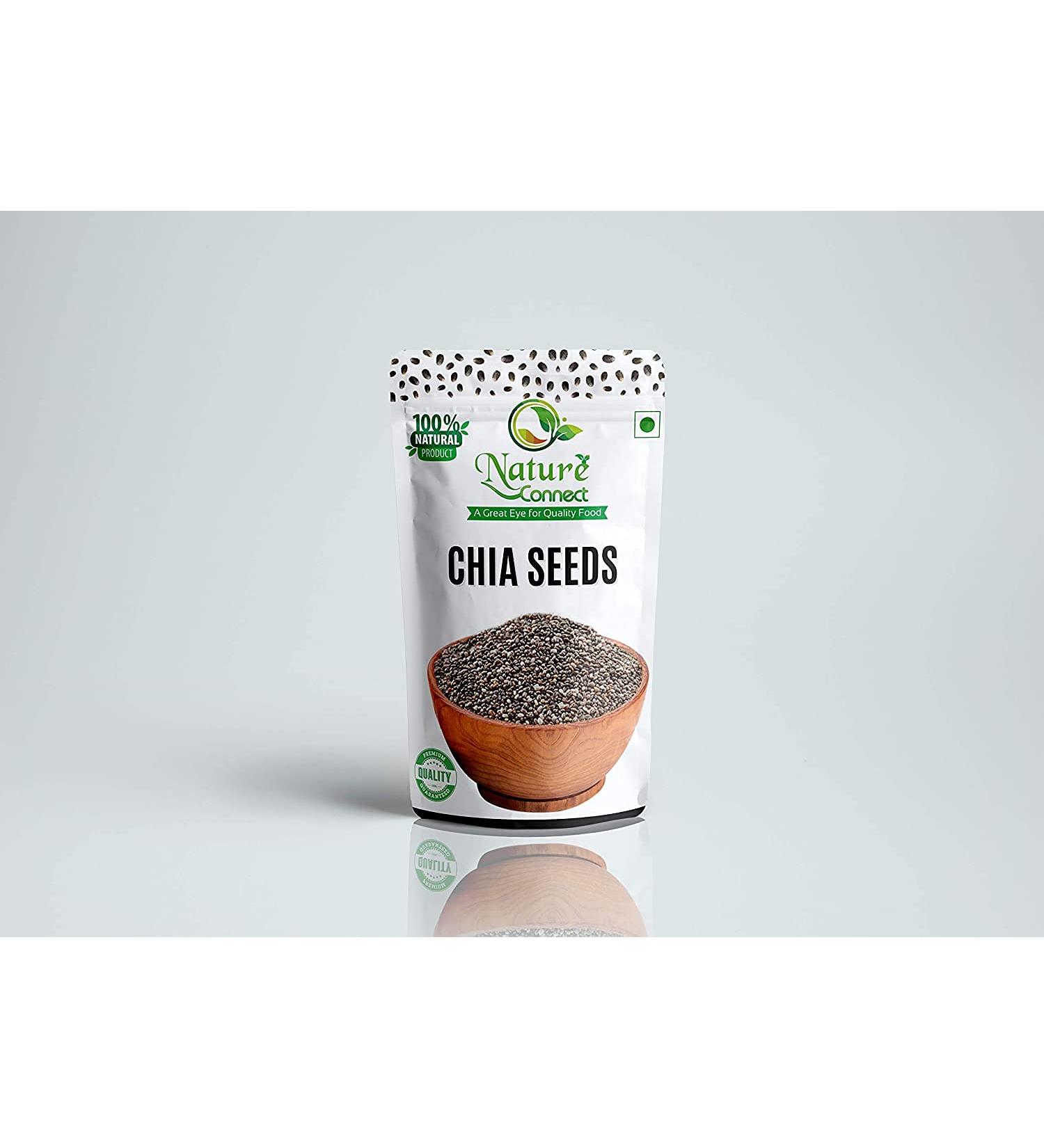 Nature Connect Chia Seeds for Weight Loss Omega - 500 GMS_Packing May Vary 500 gram - Buy Online on GoSupps.com
