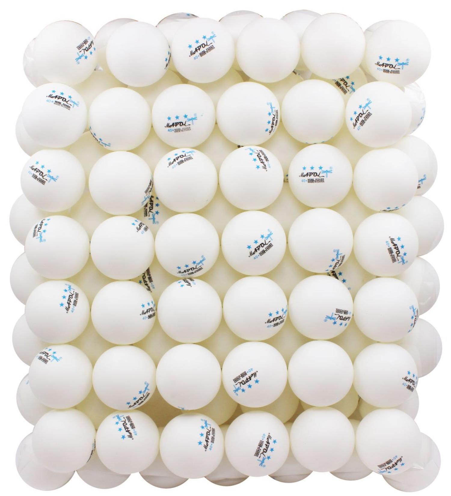 MAPOL 100 Pack White 3-Star Table Tennis Balls for Advanced Training - Ping Pong Balls - Buy Online on GoSupps.com