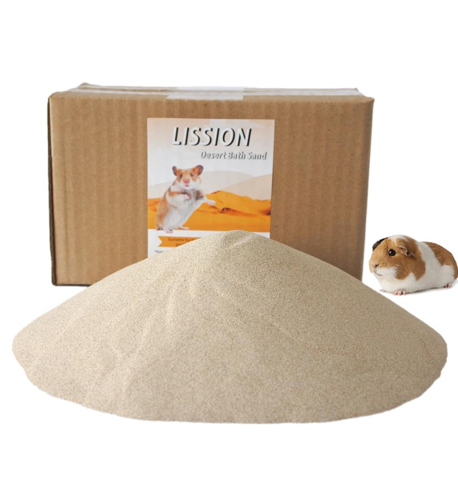 LISSION Hamster Bath Sand 2.2lb 1000g Litter Potty Sand Dust Free Desert Bath Sand for Hamster Chinchillas Guinea Pigs Gerbil Syrian Small Animals Beige Yellow 2.2 lb - Buy Online on GoSupps.com