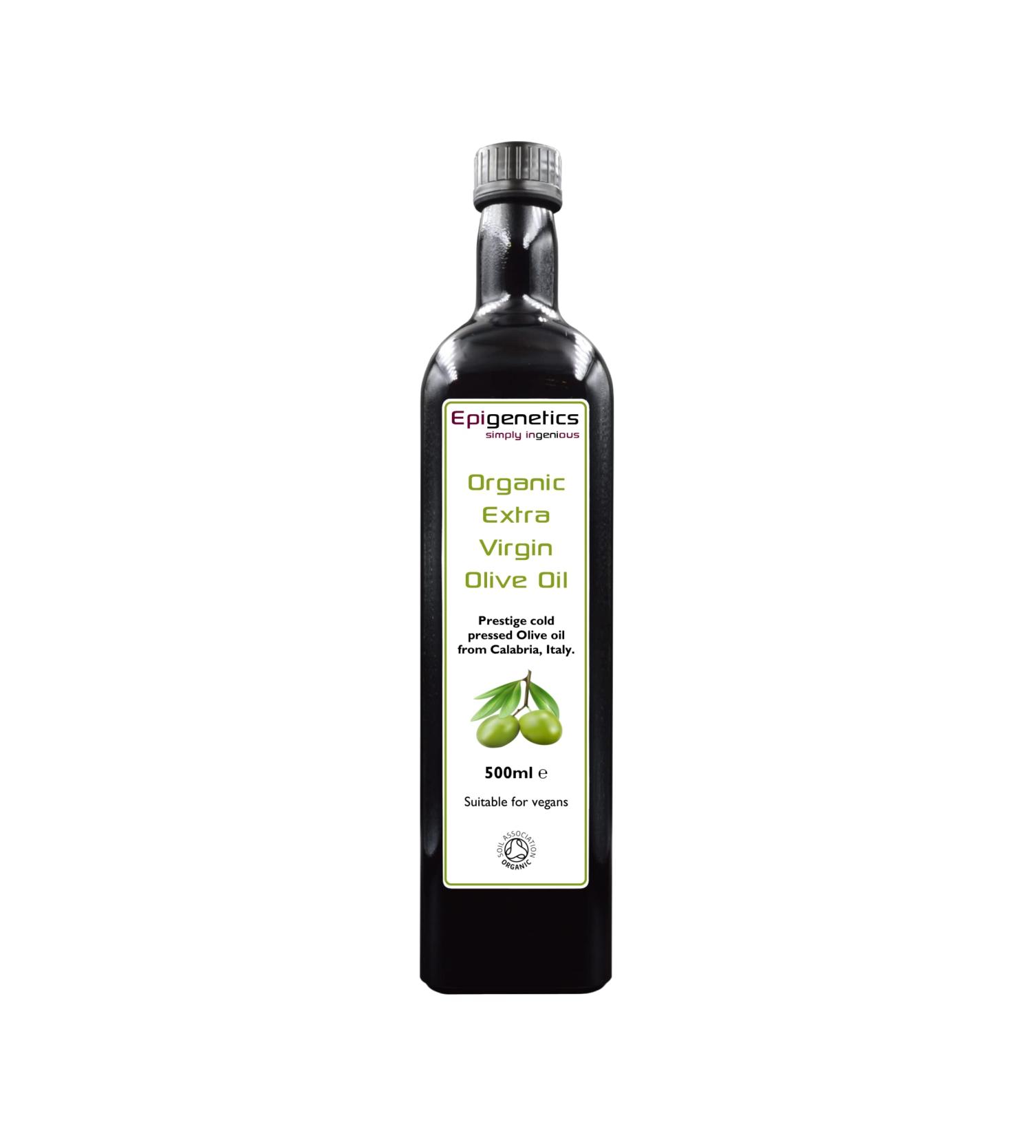 Organic Extra Virgin Olive Oil 500ml | Prestige Cold Pressed Olives From Calabria Italy | Premium UV Blocking Miron Violet Glass | 0.5L Vegan Friendly Oil
