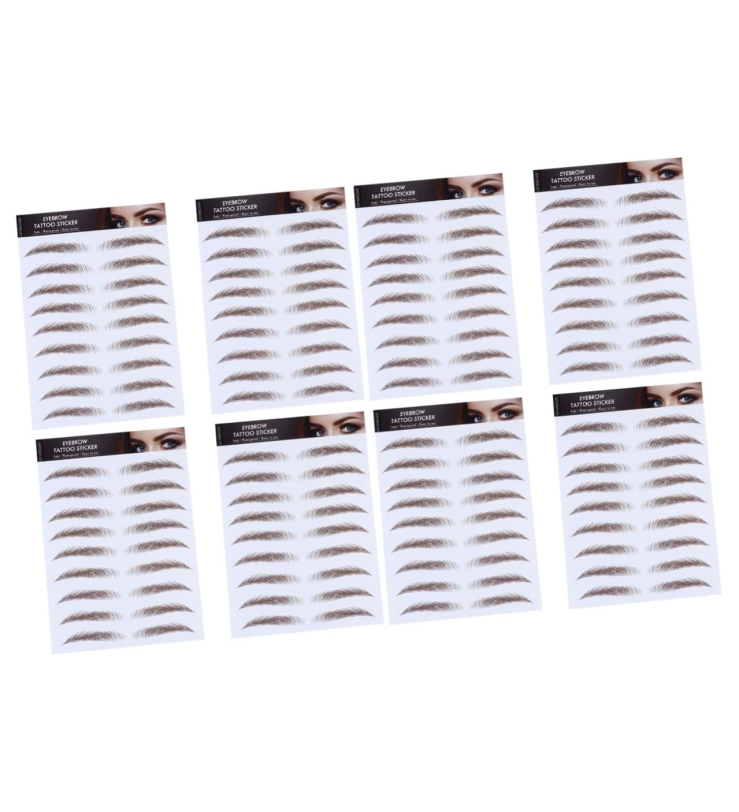 FRCOLOR 8 Pcs Eyebrow Stickers Waterproof Makeup False Eyebrows Sticker Eyebrow Stencils 6d Tool Transport - Buy Online on GoSupps.com