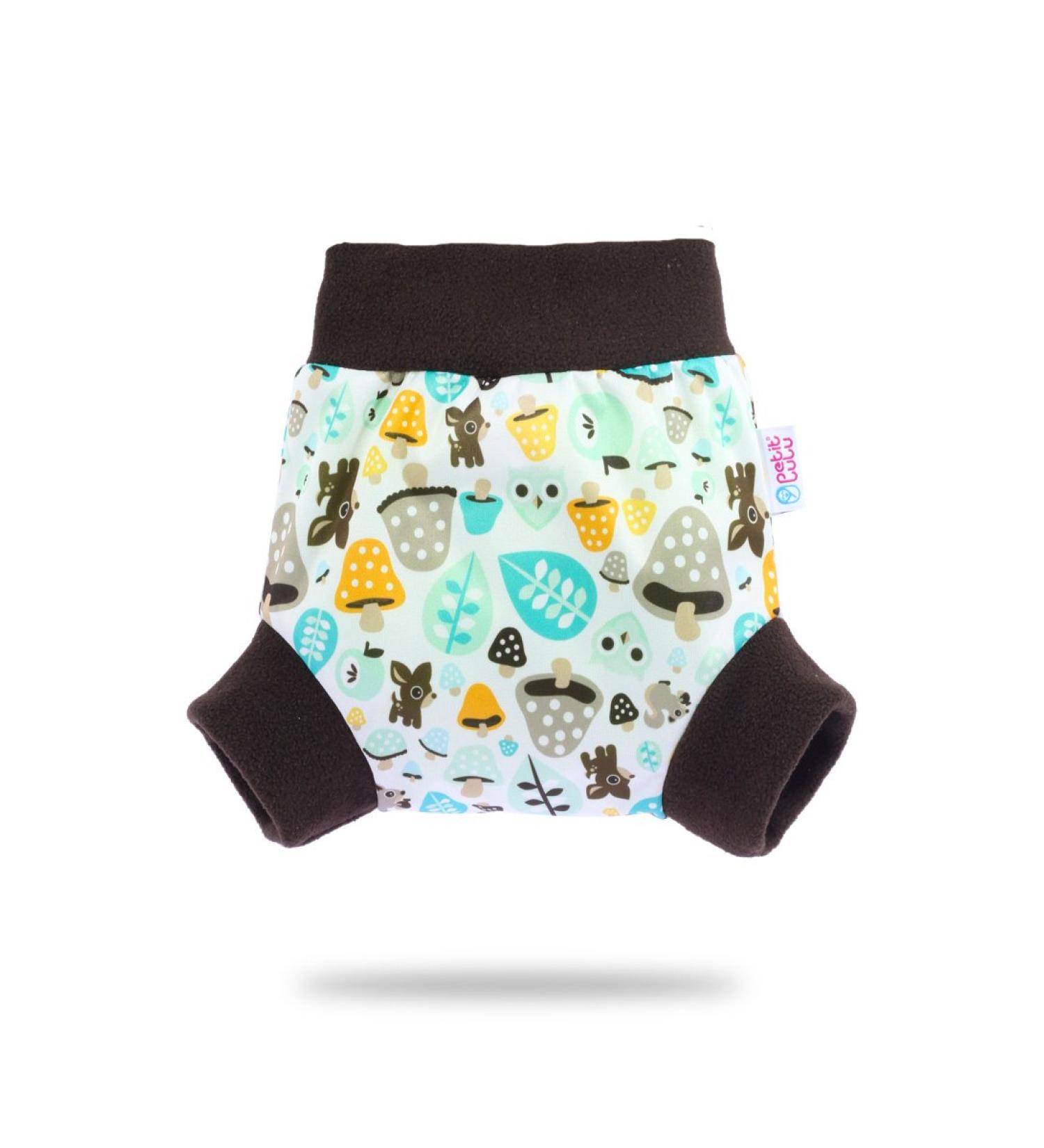 Petit Lulu Pull Up Cloth Nappy Wrap - Size S | Washable & Reusable Diaper Wrap | Made in Europe (Mushrooms) - Buy Online on GoSupps.com