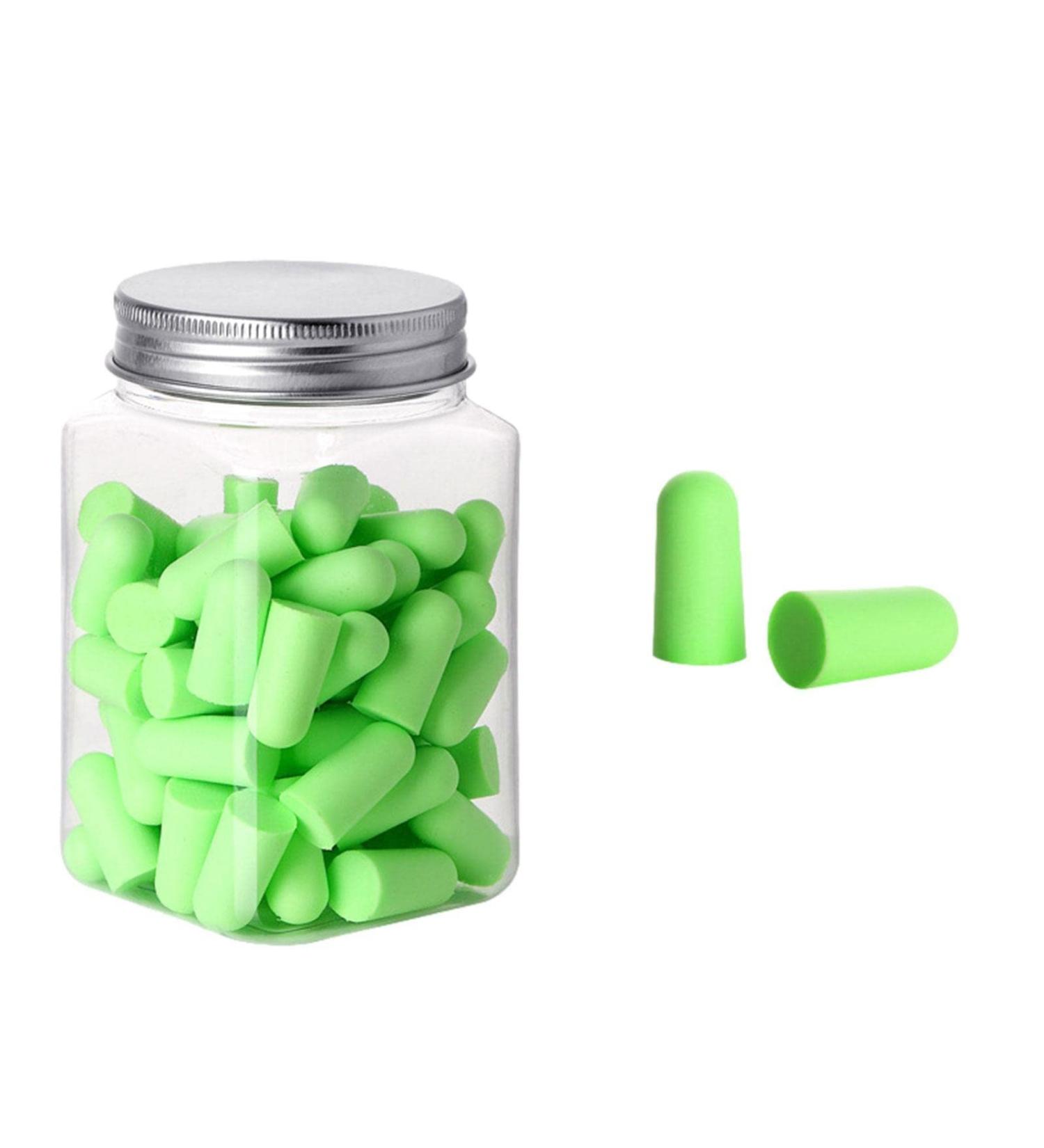 Soft Foam Earplugs Sound-Proof Noise Reduction Ear Plugs - Sleep Ear Plugs Slow Rebound for Sleeping Travel Concerts Studying Loud Noise Work Frifer Fluorescent Green 60 Pieces - Buy Online on GoSupps.com