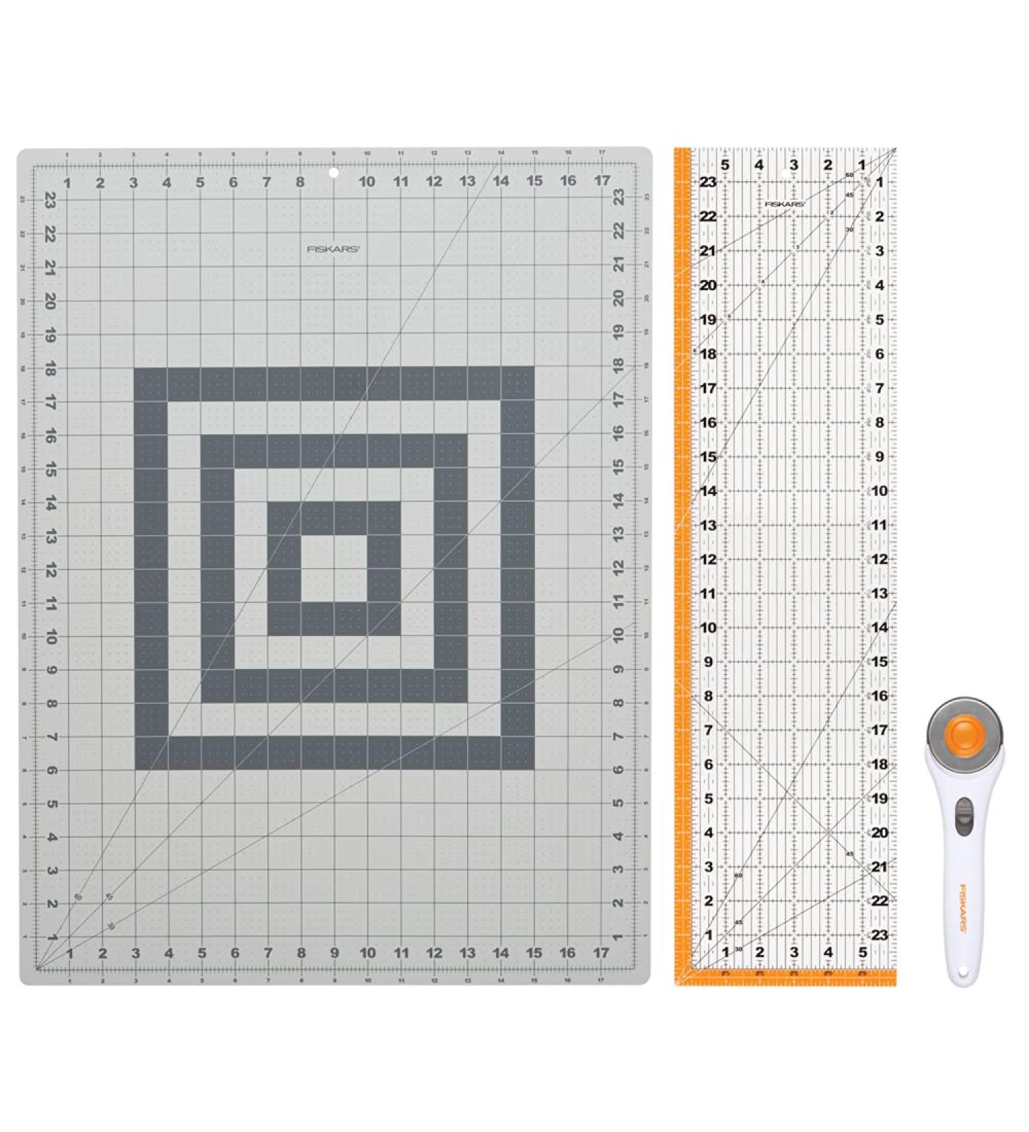 Fiskars Crafts 952301010 Rotary Sewing Cutting Set (3 Piece)  Grey Old - Buy Online on GoSupps.com