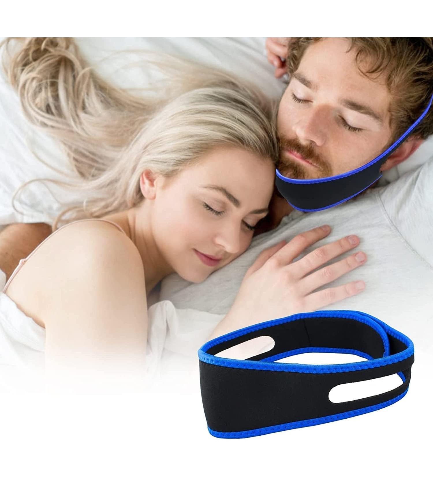 Adjustable Anti-Snoring Chin Strap for Men and Women - Breathable Stop Snoring Aid for Better Sleep (Blue) - Buy Online on GoSupps.com