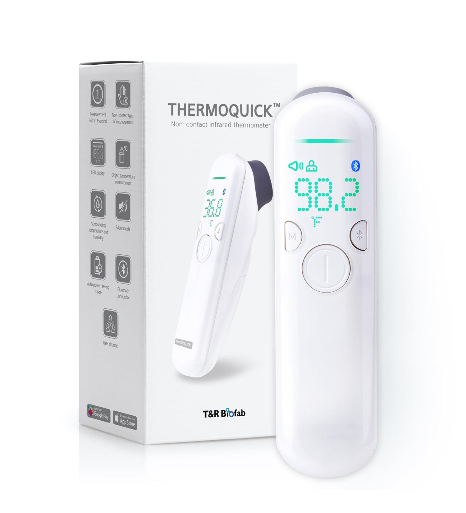 No Touch Medical Grade Forehead Thermometer - Fast Non-Contact Infrared for Adults & Kids | FSA HSA Eligible | Smart Care App Compatible - Buy Online on GoSupps.com