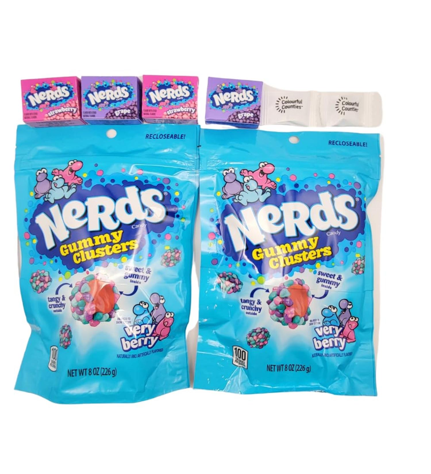Assorted Candy Variety Pack Includes 2 Bags of Very Berry Gummy Clusters (8 oz) Classic Grape & Strawberry Crunchy Candies and Fruit-Flavored Chewy Treats Perfect for Gifts Parties and Snacking