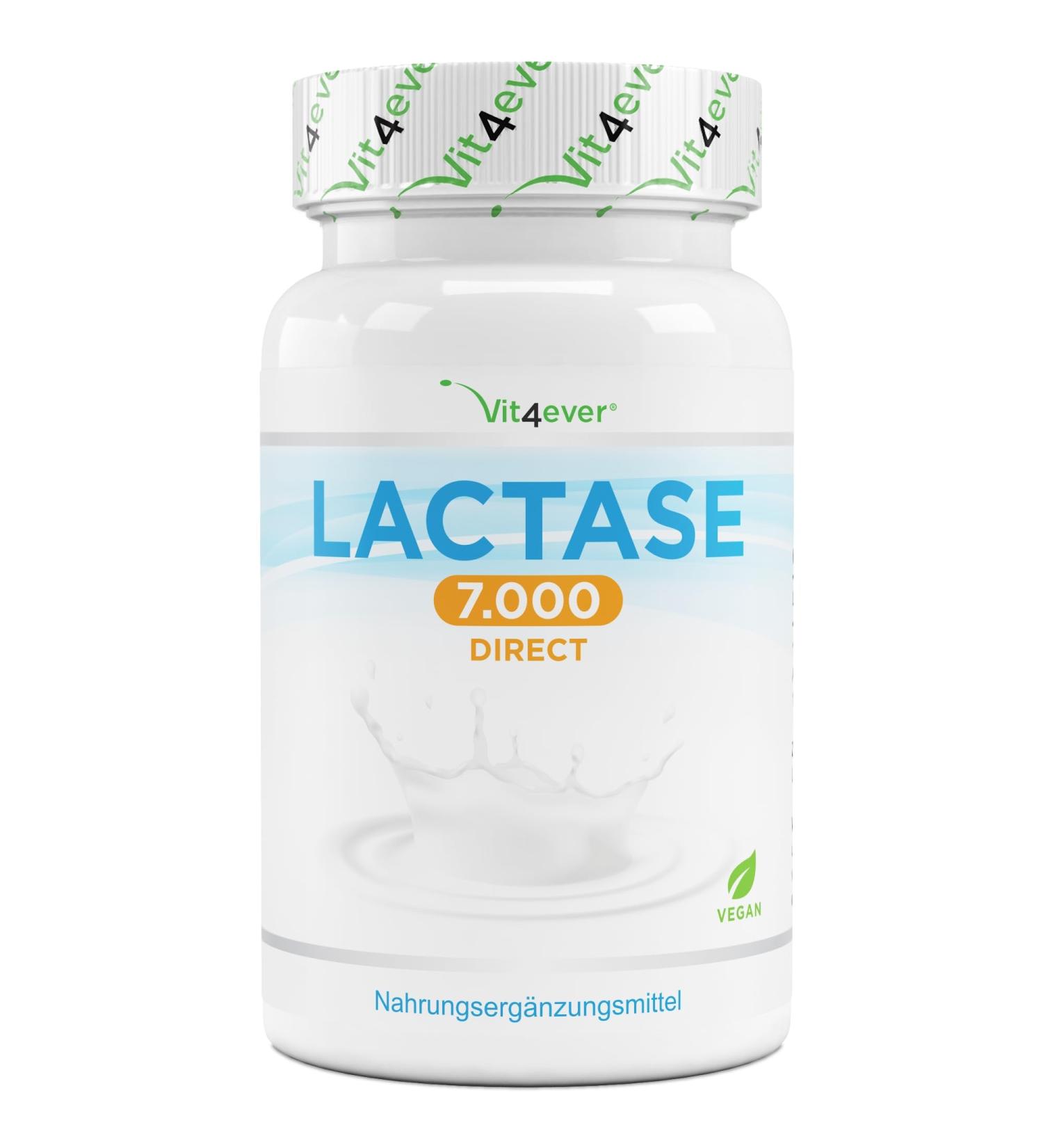 Lactase 7 000 FCC - 365 Tablets for Lactose Intolerance | High-Dose Vegan Lab-Tested No Additives - Buy Online on GoSupps.com