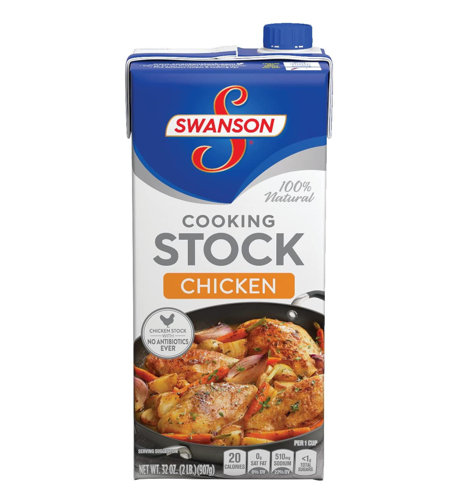 Swanson Chicken Stock 32oz | Resealable Cooking Stock Carton - Buy Online on GoSupps.com
