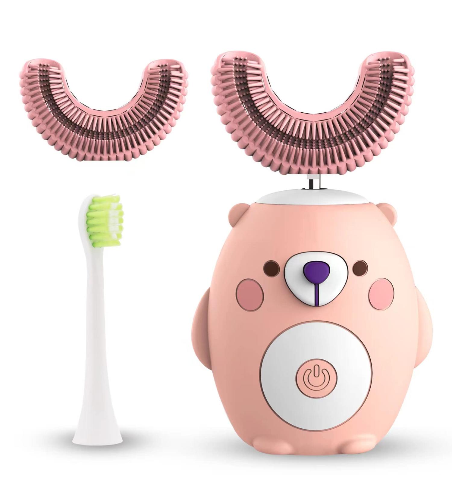 GASLIKE Kids Electric U-Shaped Ultrasonic Toothbrush | 6 Smart Modes, Auto Whitening, IPX7 Waterproof | Ages 2-7 (Pink) - Buy Online on GoSupps.com