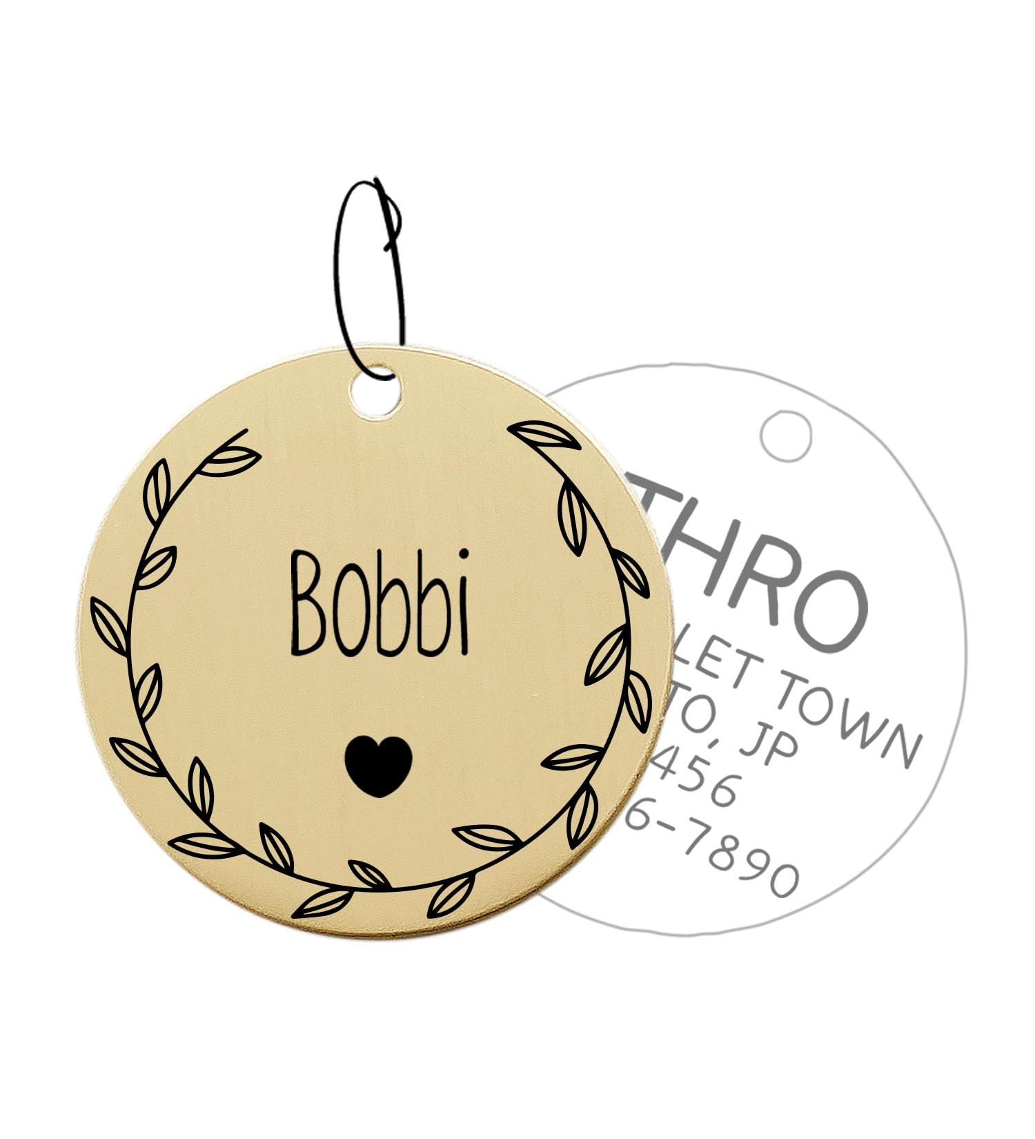 Corolla Elegance 316 Stainless Steel Dog & Cat ID Tags - Double-Sided Engraved Safe Edge Polishing - Perfect for Cat Flower Crowns - Buy Online on GoSupps.com