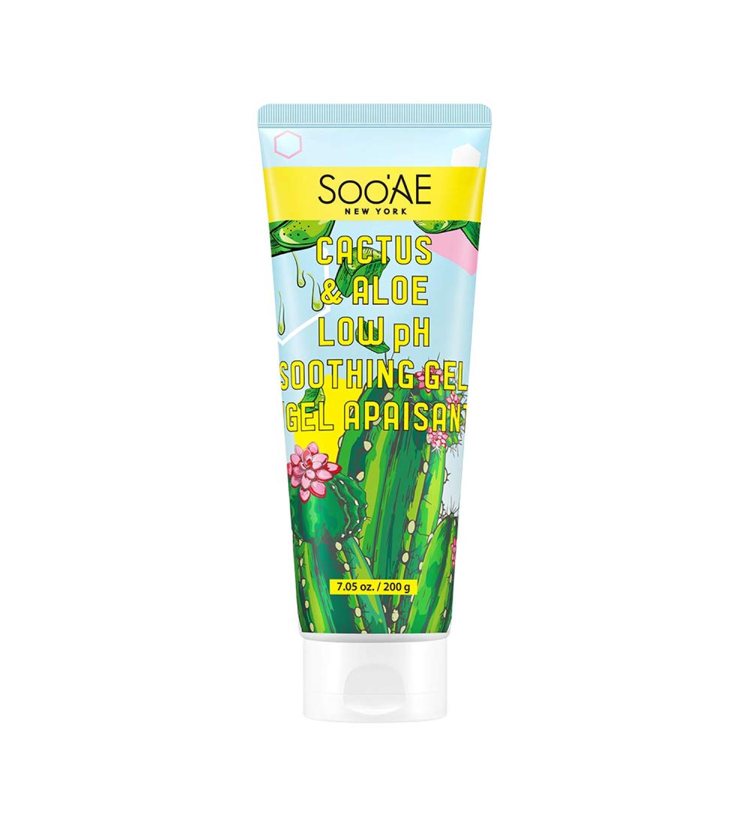 Shop Soo AE Cactus & Aloe Low pH Soothing Gel 7.05 oz - Cooling Aloe Vera Gel for Face & Body | International Shipping Available - Buy Online on GoSupps.com