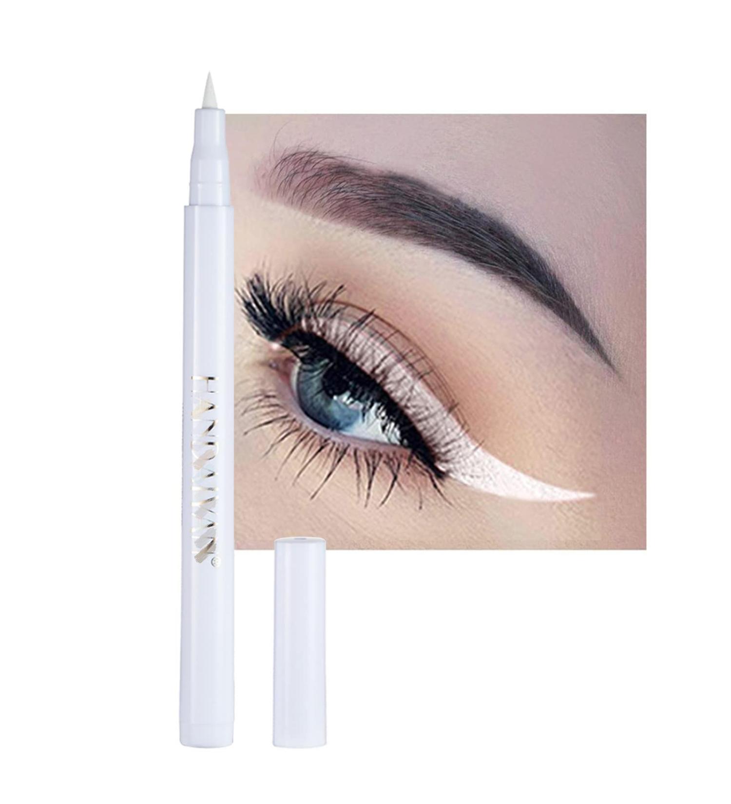 Neon Liquid Vegan Eyeliner Pencil - Long-Lasting, Waterproof, Smudge-Proof - Sharp Tip, Quick Dry - Easy Cleansing Makeup Gift for Women (White) - Buy Online on GoSupps.com