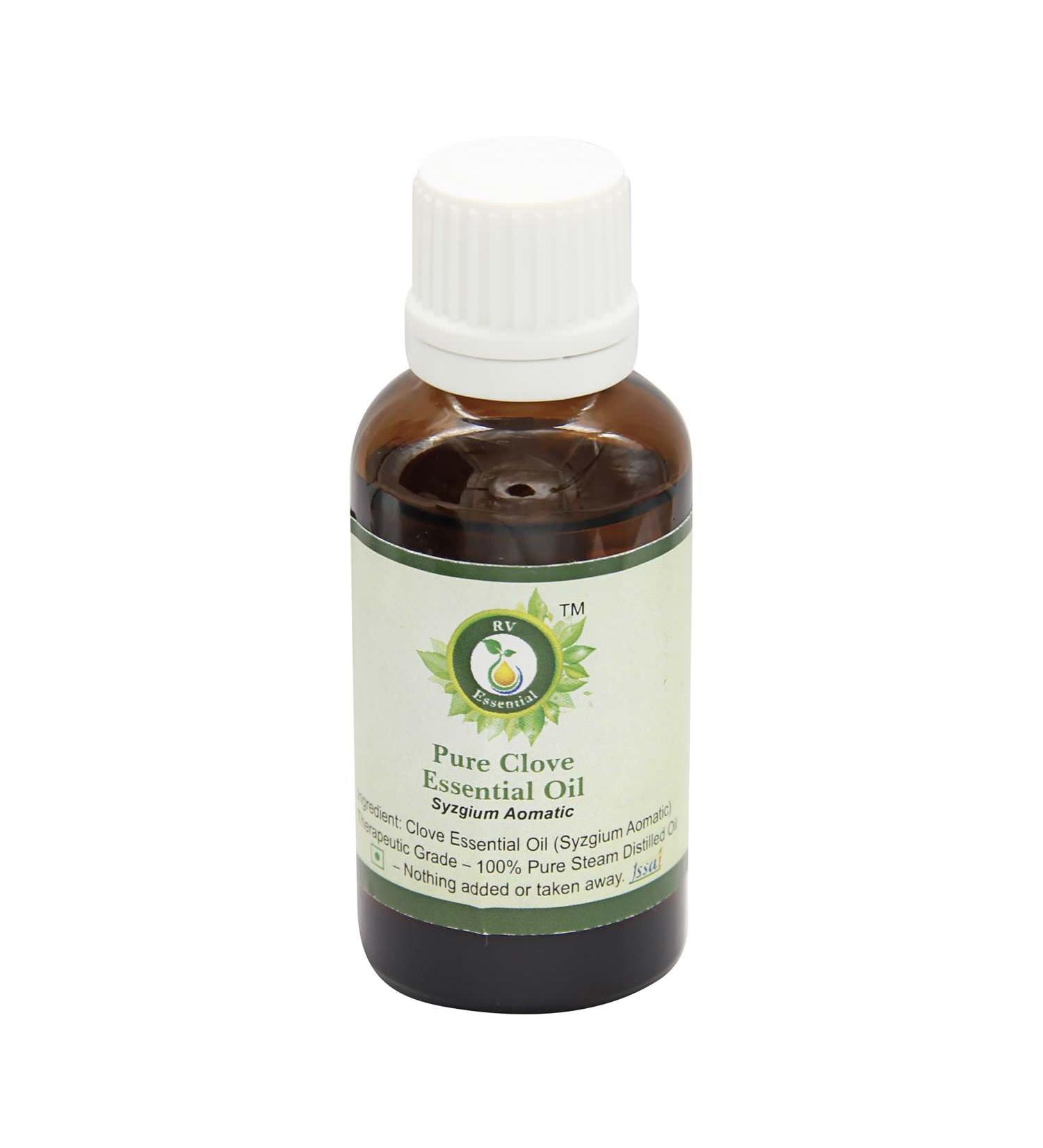 Buy R V Essential Pure Clove Essential Oil 5ml - 100% Pure & Natural Therapeutic Grade - International Shipping Available - Buy Online on GoSupps.com