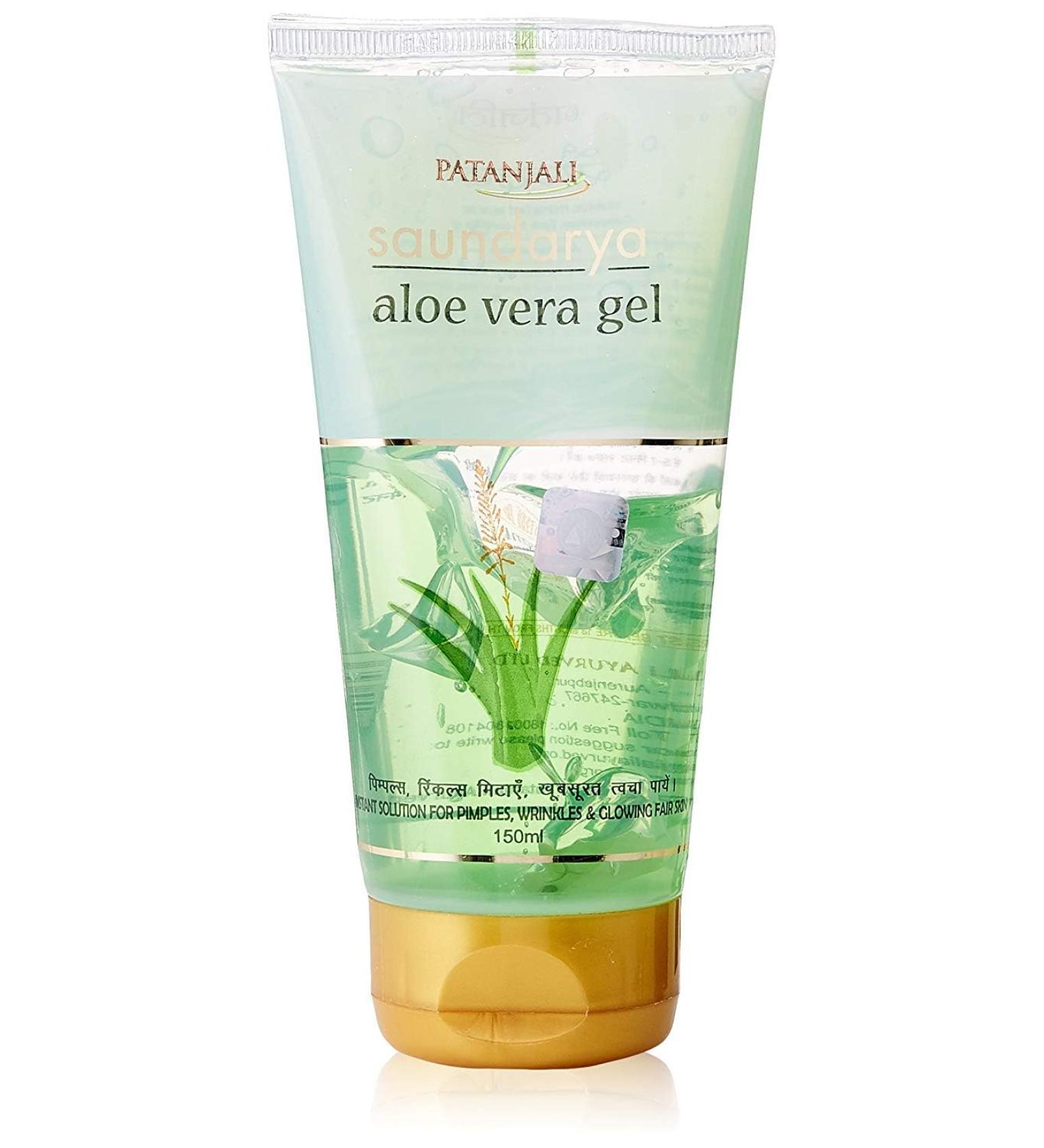 Patanjali Divya Saundarya Aloe Vera Gel 150ml | Best Skin Care Creams & Lotions for Glowing Skin - International Shipping Available - Buy Online on GoSupps.com