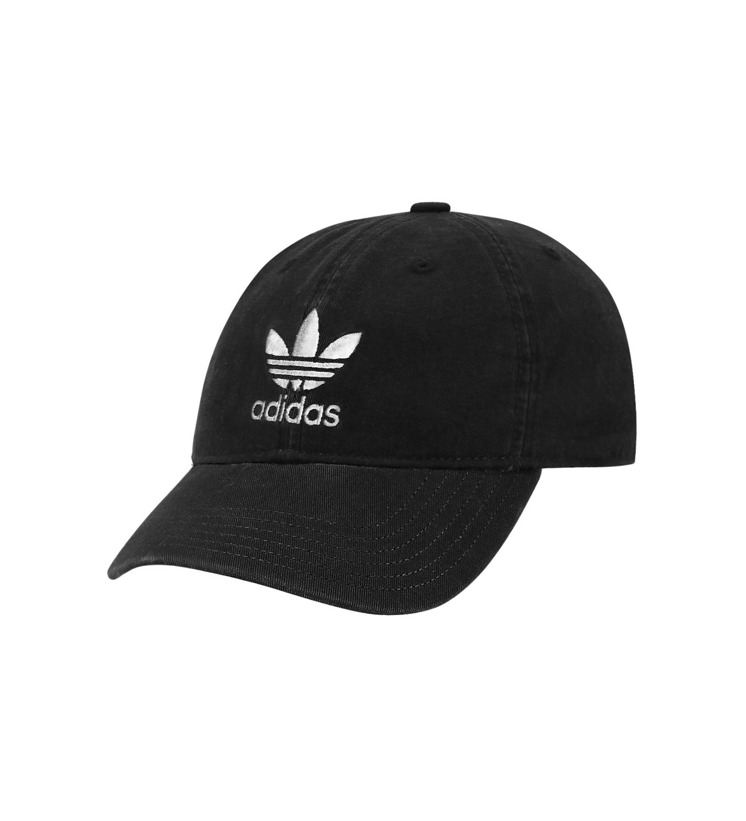 adidas Originals Boys' Washed Relaxed Strapback Hat - Black/White | Youth Size - Buy Online on GoSupps.com