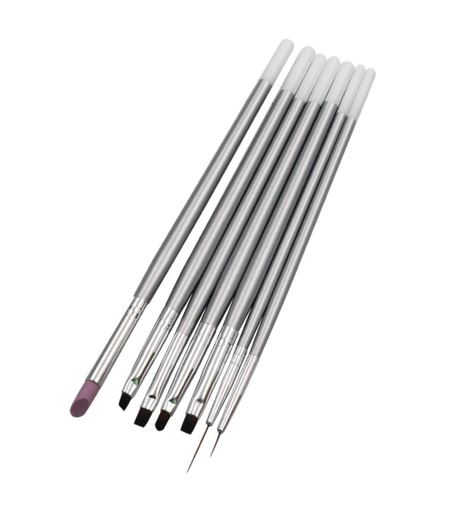 7-Piece Nail Art Brush Set for Manicure Design - Detailing Pens & Dotting Tools - International Shipping Available - Buy Online on GoSupps.com