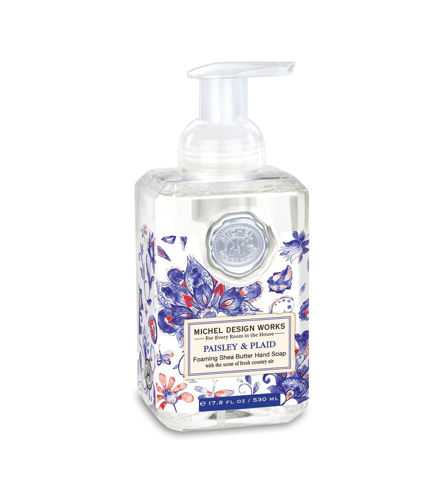 Michel Design Works Foaming Hand Soap  Paisley & Plaid (Fashion Forward Paisley Design)