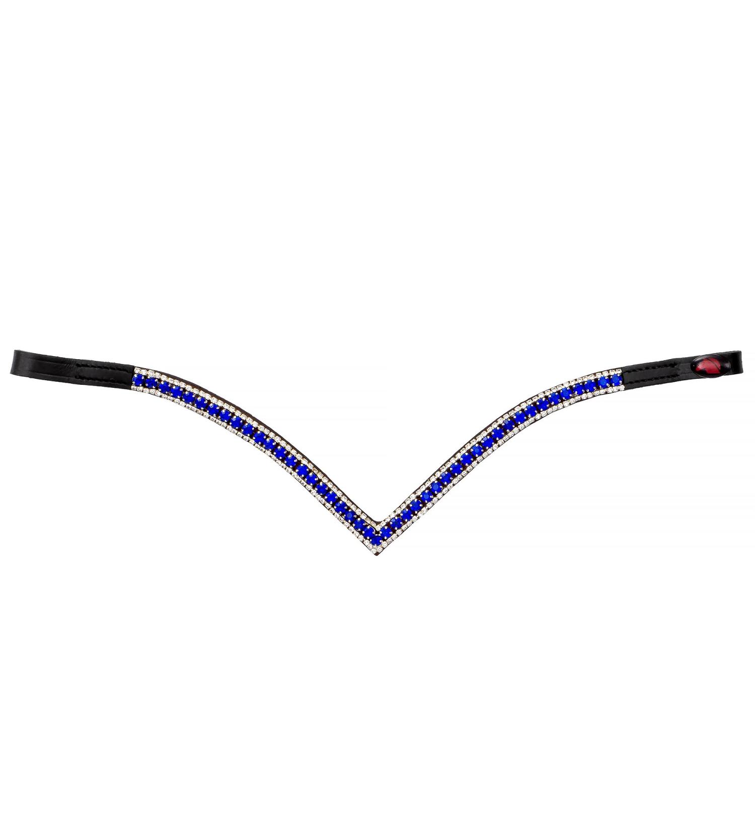 Shop Wodenhringriemen Horse Glitter Headband | Curved Leather Diamond Stirrup Straps for Warmblood Thoroughbred & Pony (COB Black/Blue) - International Shipping Available - Buy Online on GoSupps.com