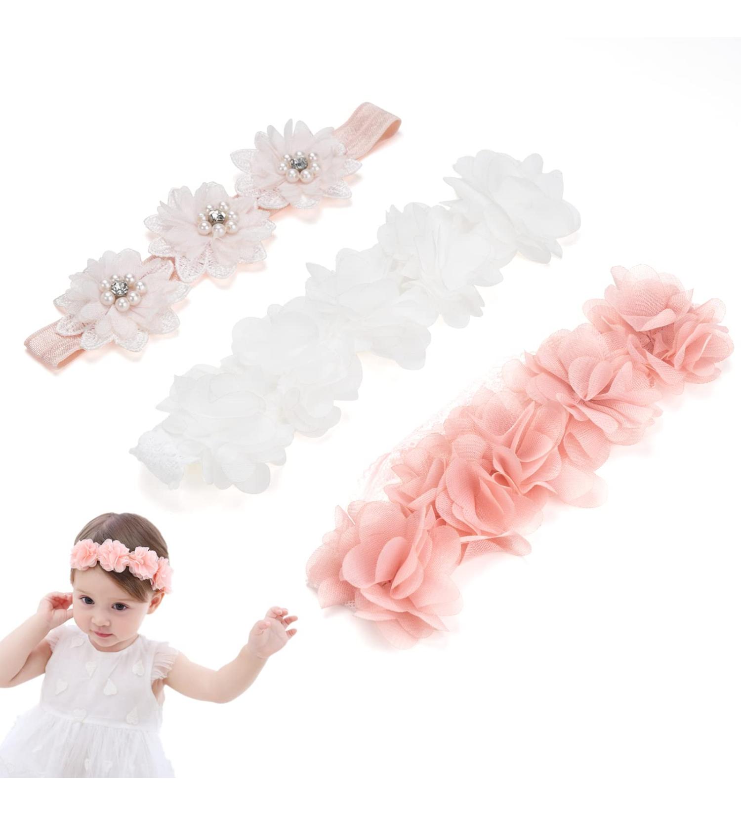 Rairsky Kids Turban Hairband Set - 3 Flower Headbands for Babies | Perfect Gifts & Party Accessories - Buy Online on GoSupps.com