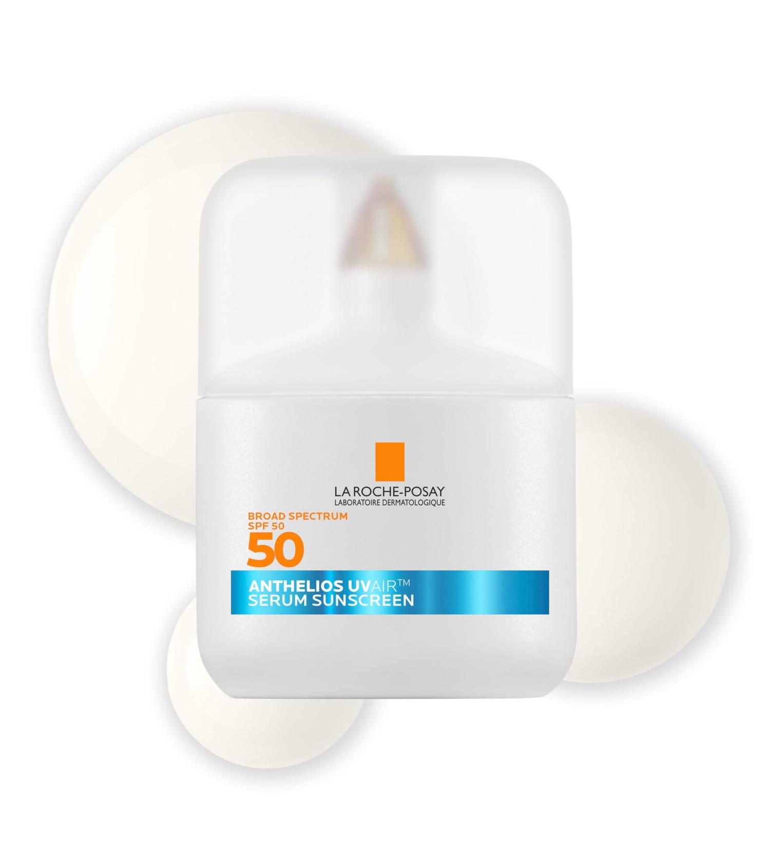 La Roche-Posay UV Air Sunscreen Serum SPF 50 Sun Protection for Face with Niacinamide & Hyaluronic Acid Lightweight Sunscreen SPF 50 Hydrating & Fast-Absorbing - Buy Online on GoSupps.com