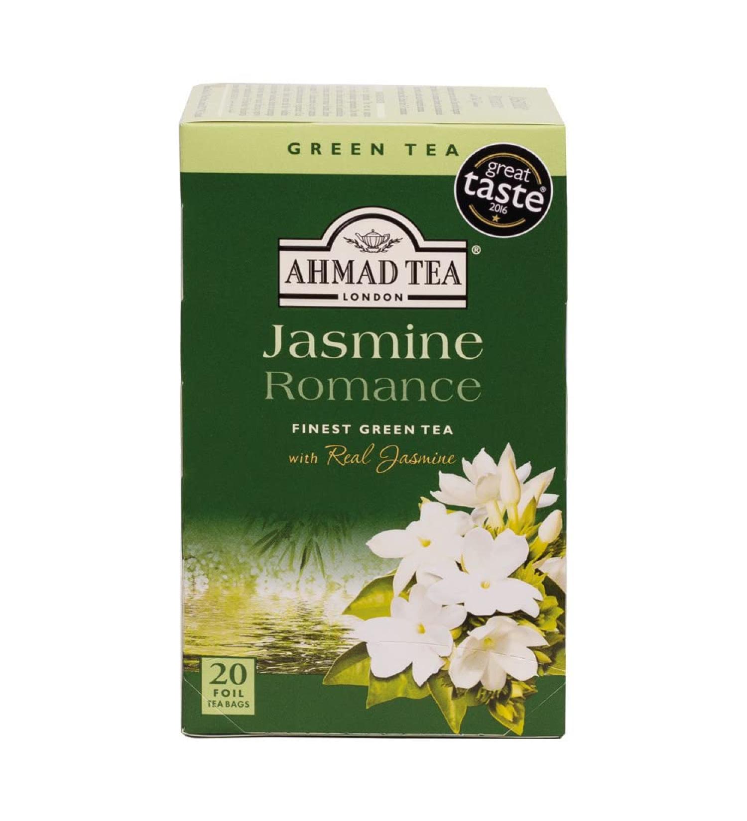 Ahmad Tea Jasmine Green Tea 20 Sachets - Jasmine Romance, 20 Count - Buy Online on GoSupps.com