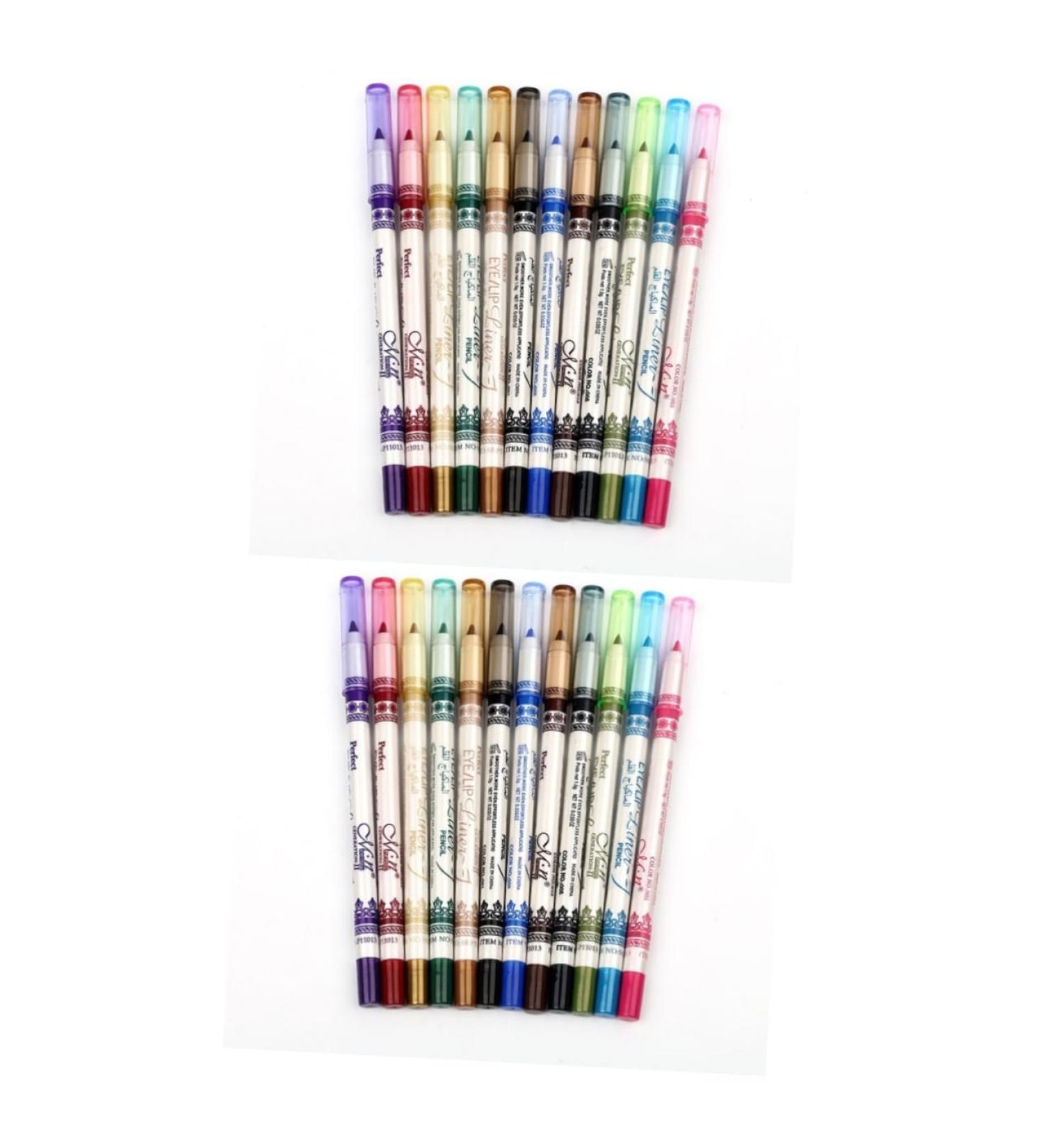Beavorty Pcs Luxury Eyeliner Pencils Set 12 Bright Colors Lip Liner Eyeshadow Makeup Kit for Women Mediumx2pcs Colorfulx2pcs - Buy Online on GoSupps.com