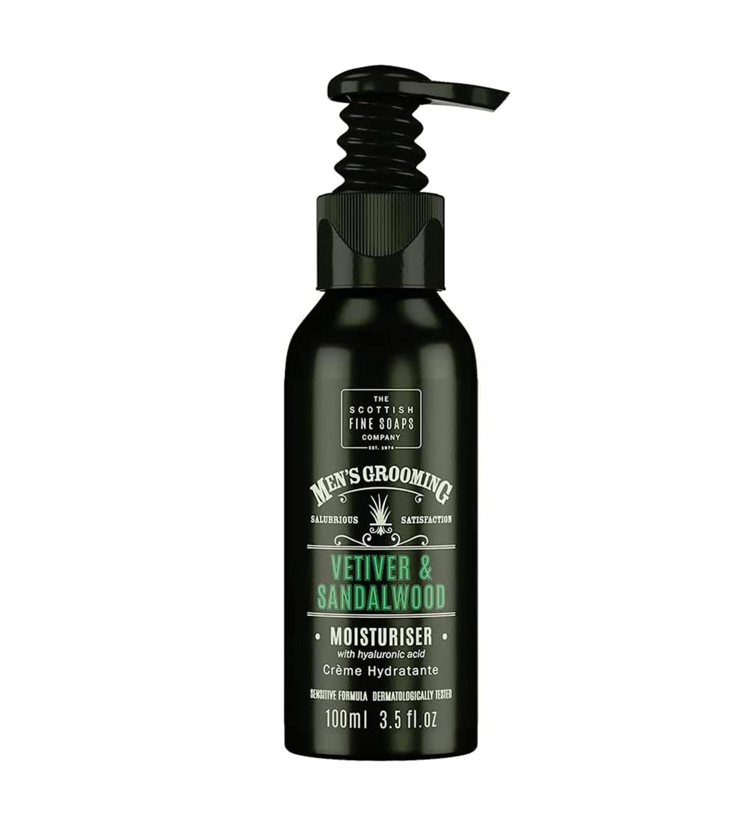 Men's Grooming by The Scottish Fine Soaps Company Vetiver & Sandalwood Moisturiser 100ml