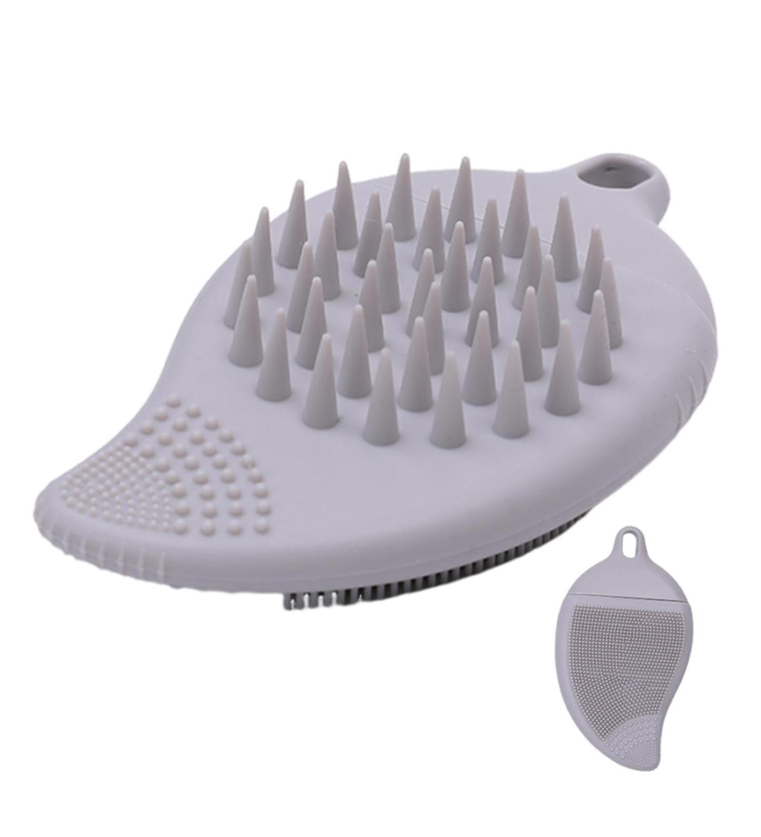 Facial Scrubber Facial Scrubber - Double Sided Silicone Face Scrubber Manual Hair Scrubber Handheld Scrubber for Deep Cleaning Light Grey - Buy Online on GoSupps.com