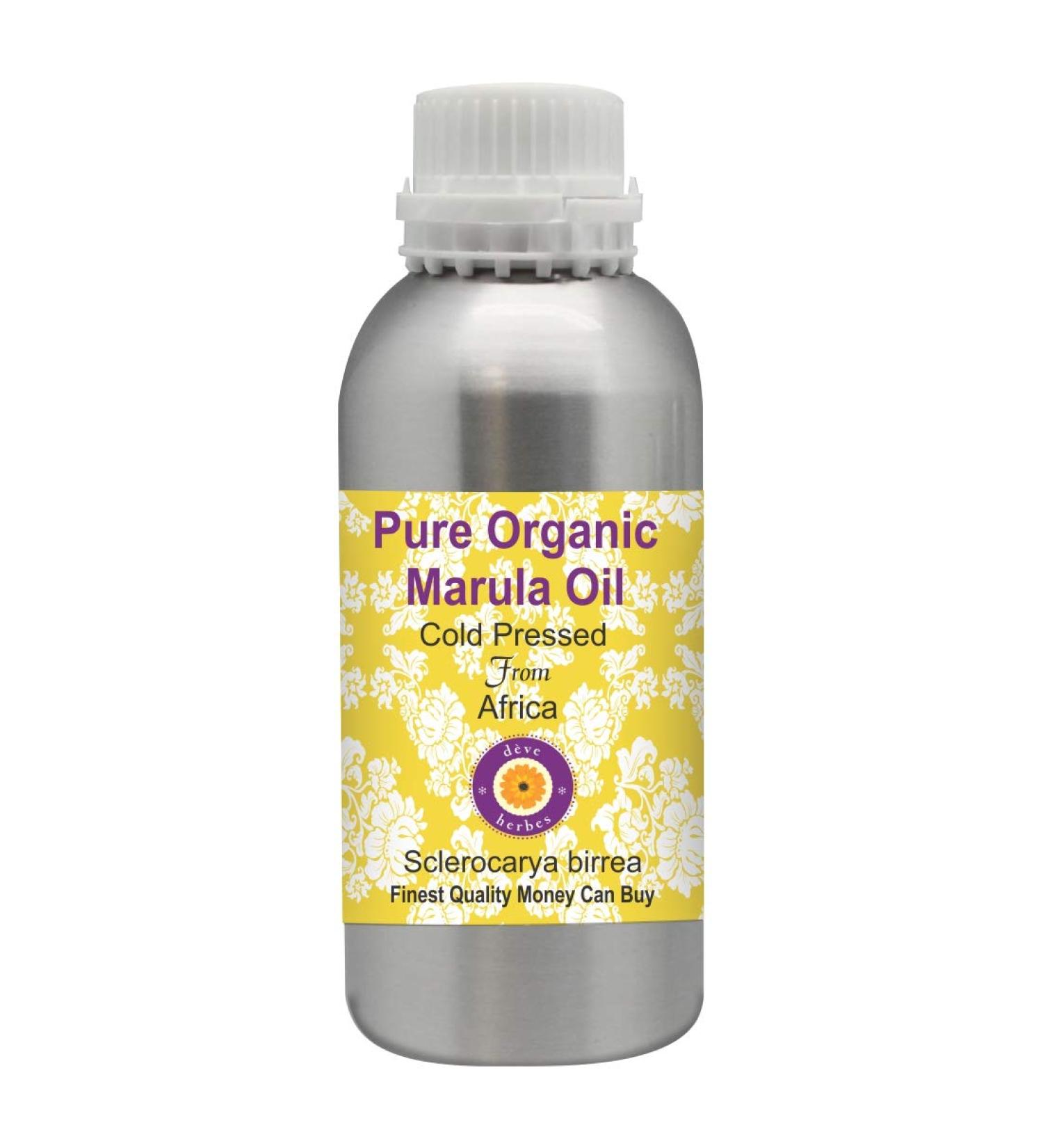 Deve Herbes Pure Organic Marula Oil (Sclerocarya birrea) Cold Pressed 630ml (21 oz) - Buy Online on GoSupps.com